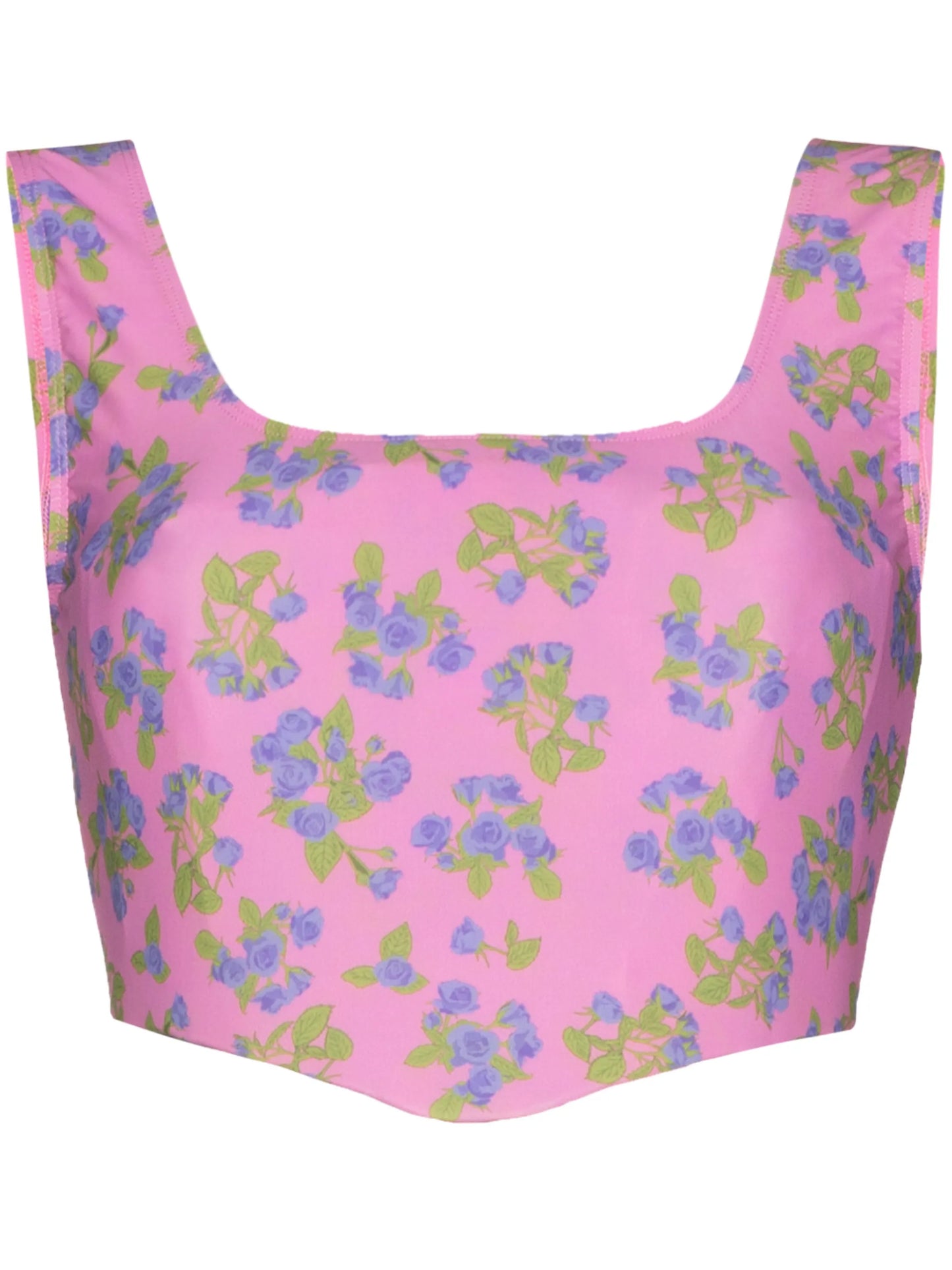 floral print corset top