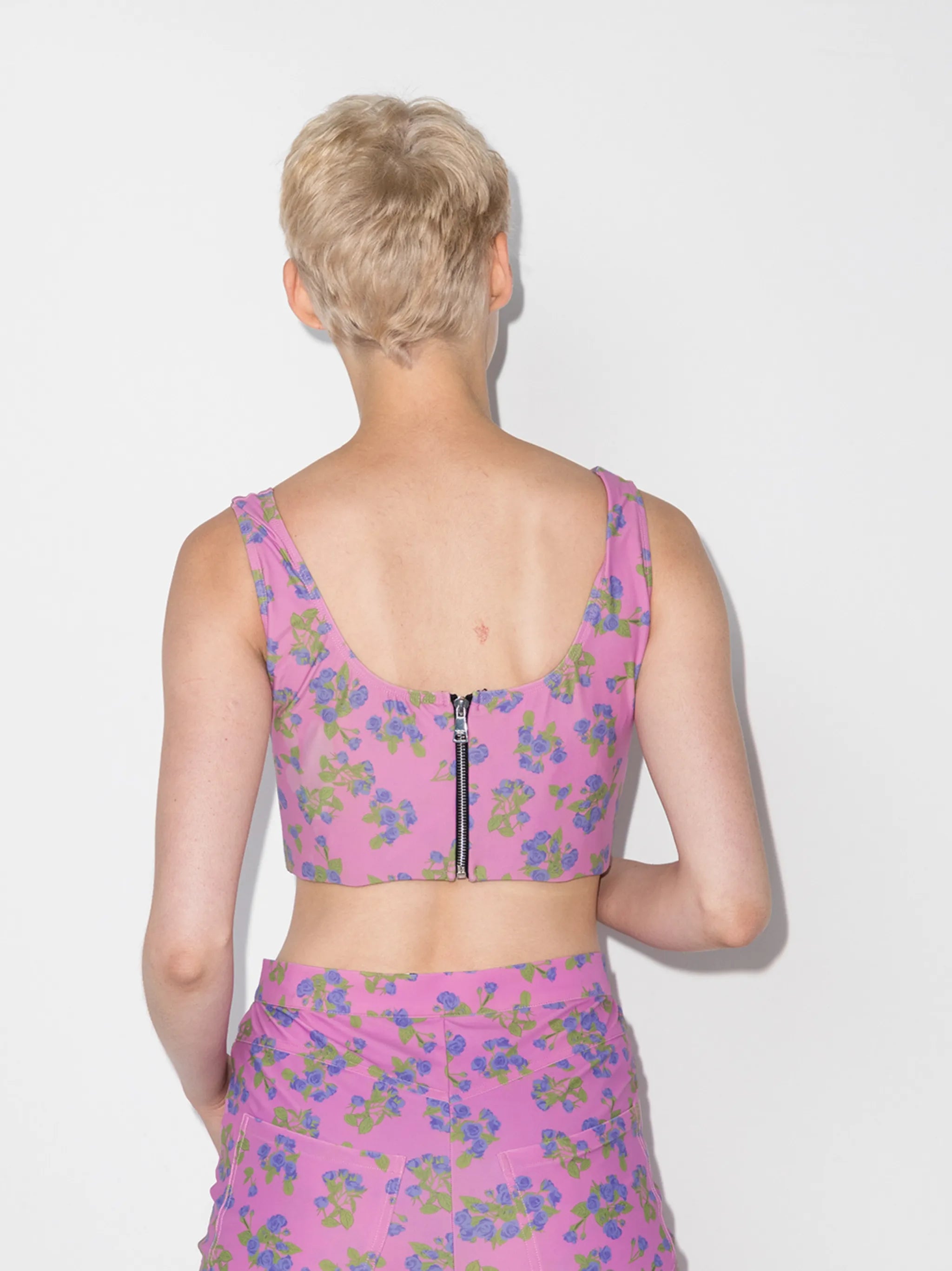 floral print corset top