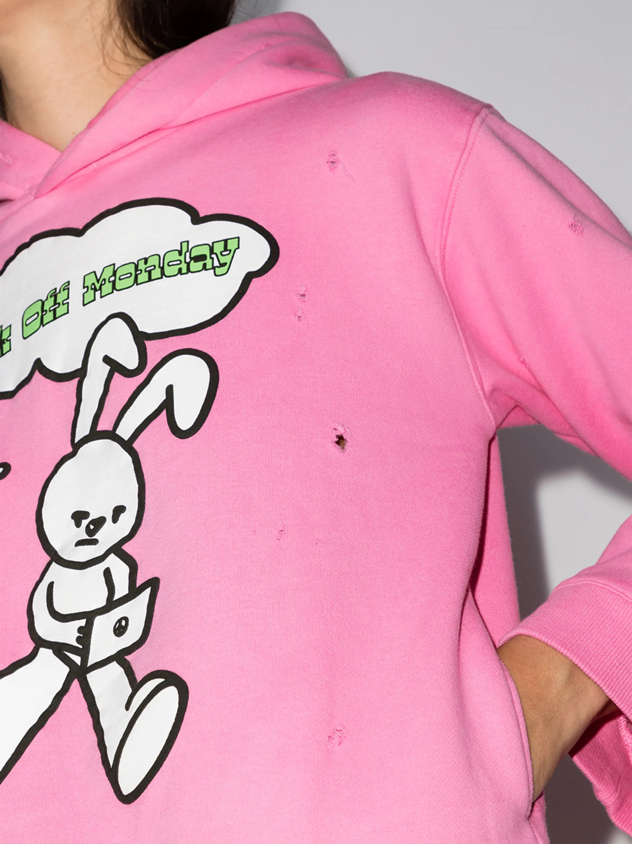 Monday distressed hoodie