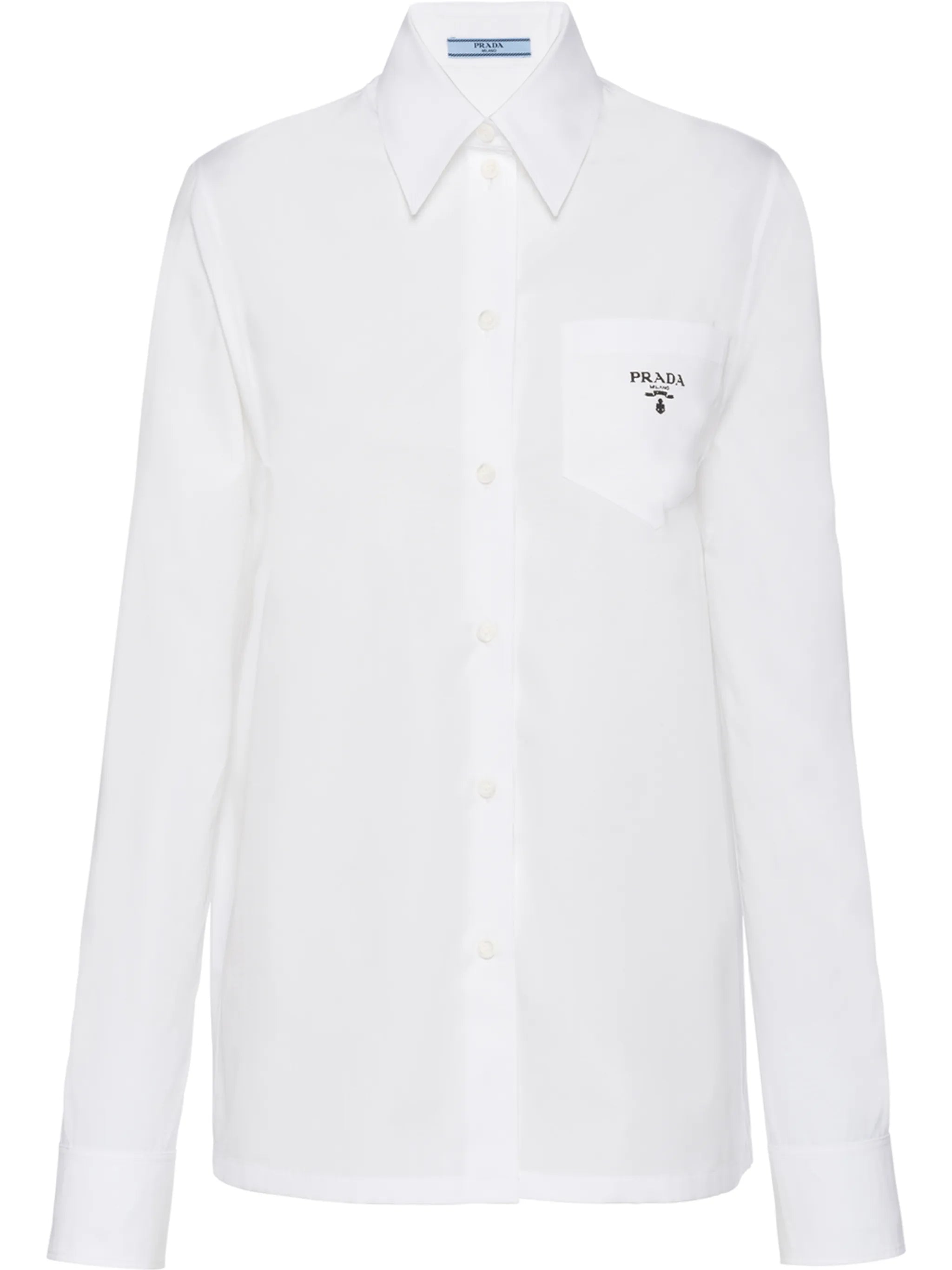 logo-print poplin shirt