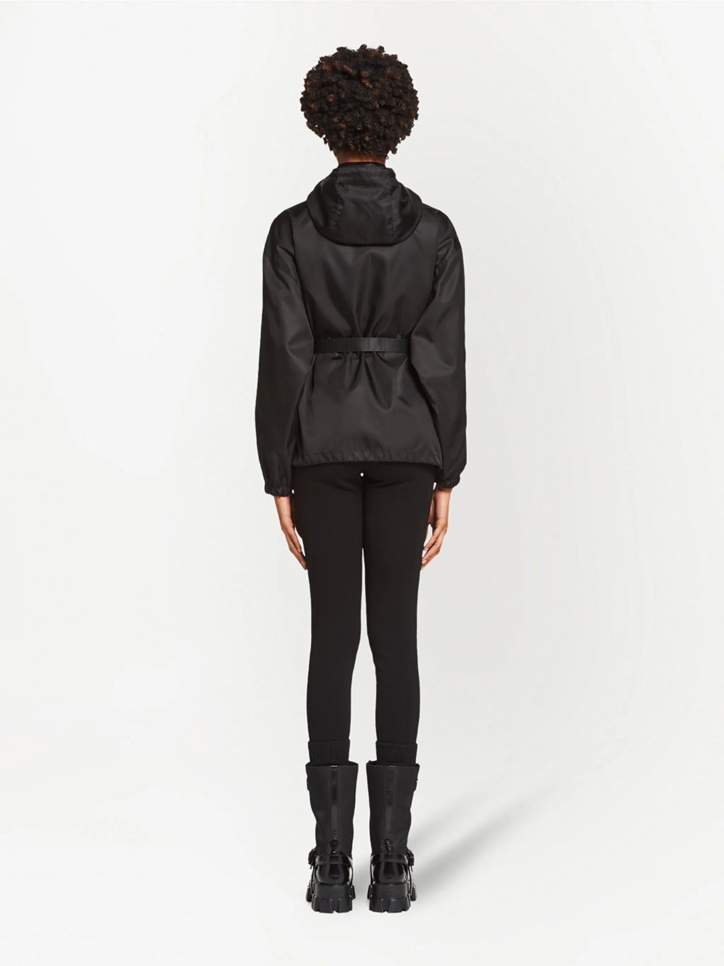 Re-Nylon pouch-detail hooded jacket