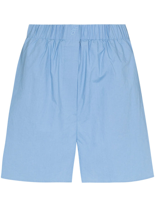 logo-embroidered organic cotton shorts