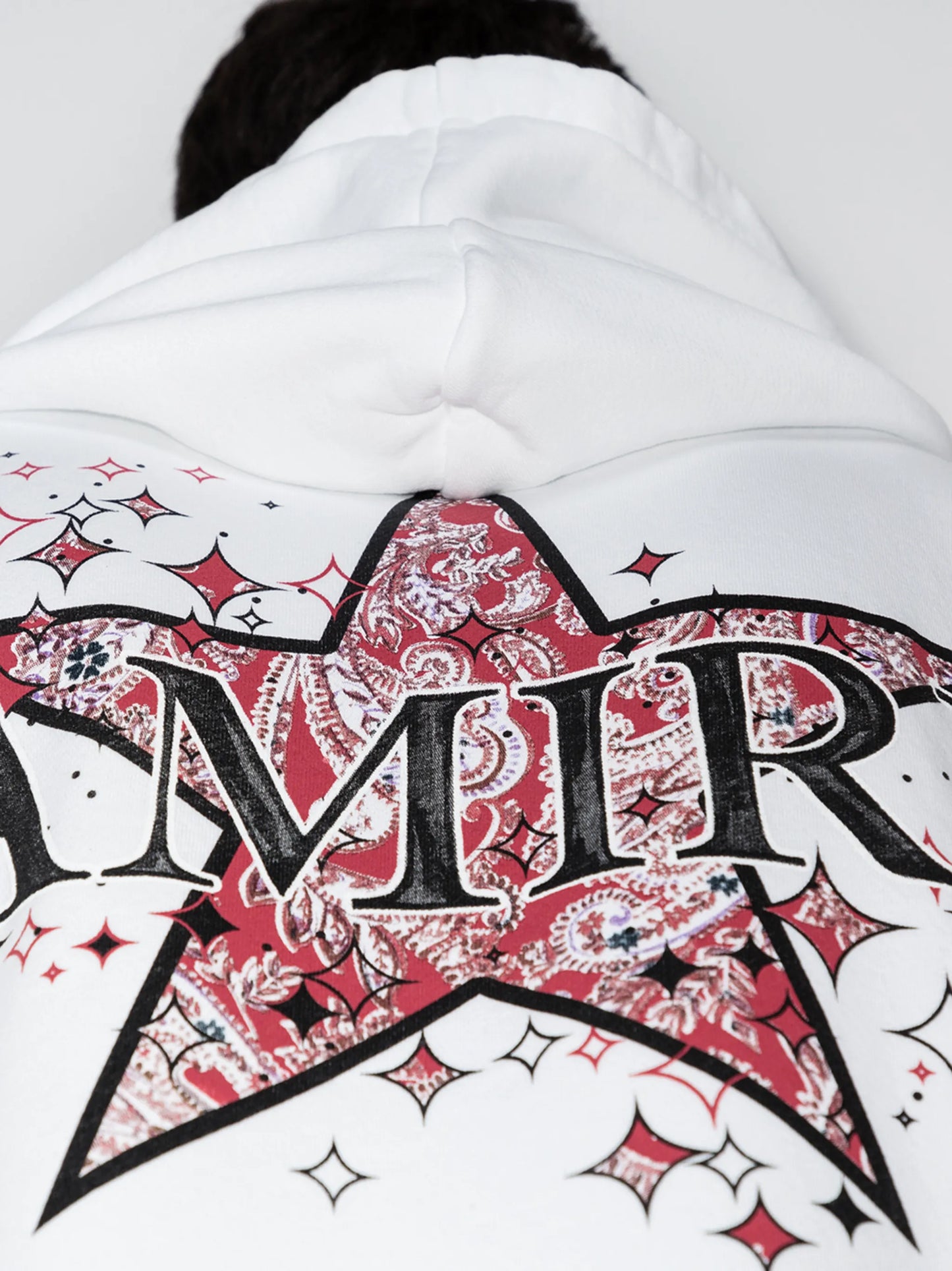 paisley star-print hoodie