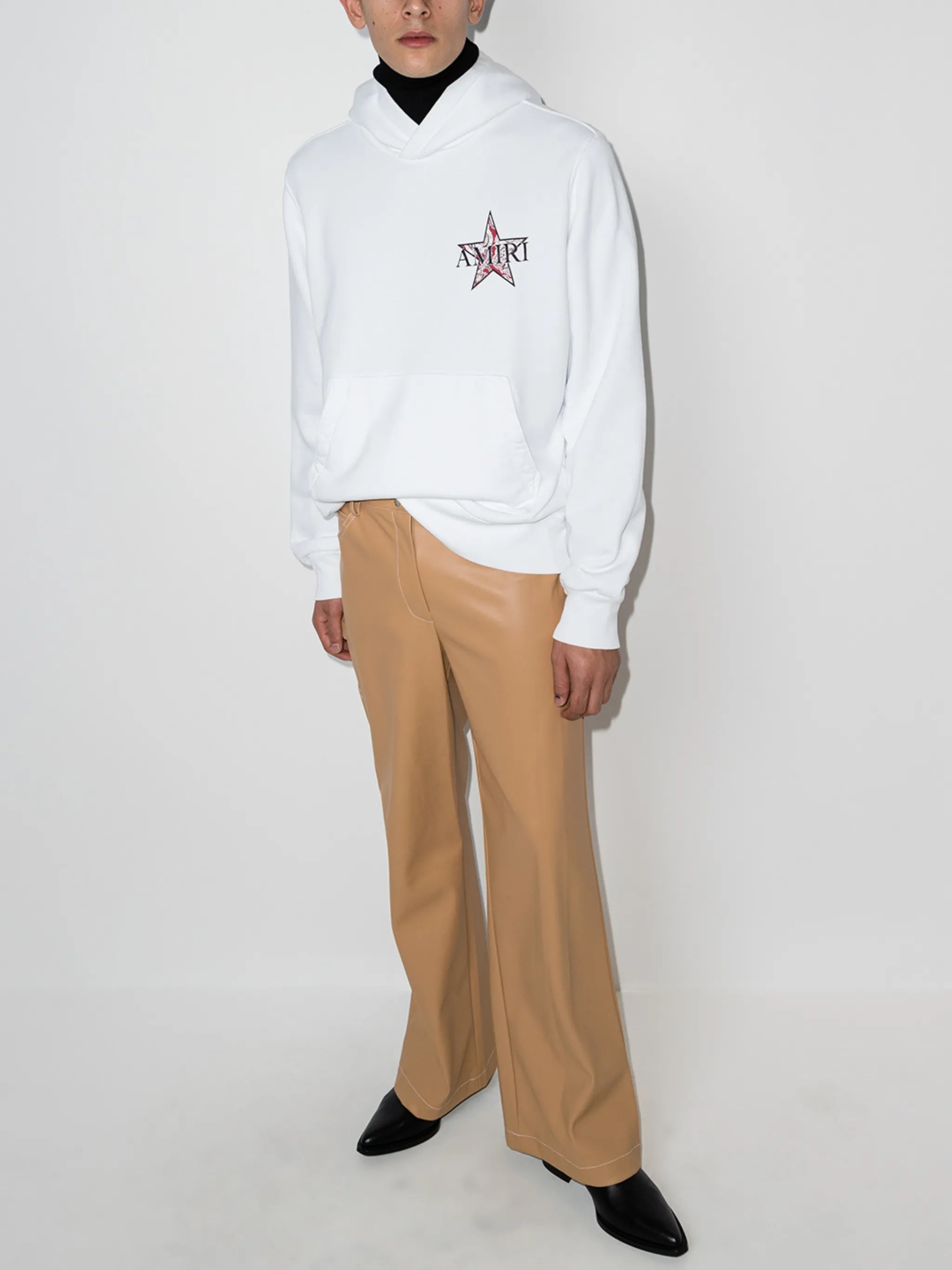 paisley star-print hoodie