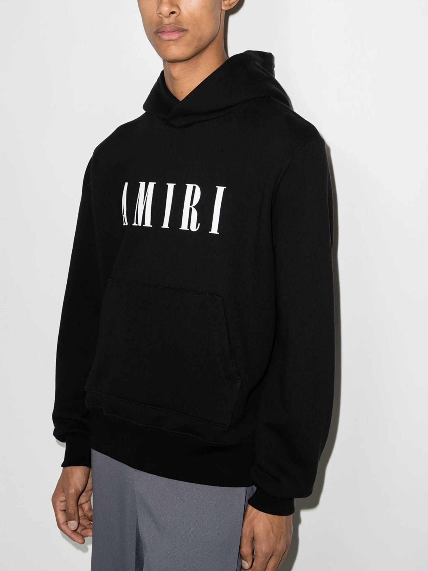 logo-print cotton hoodie