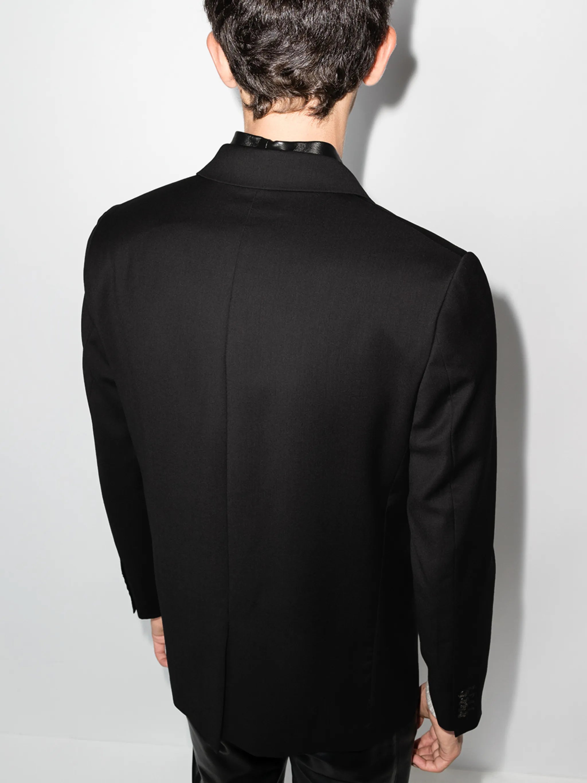 Leather Scarf Blazer 