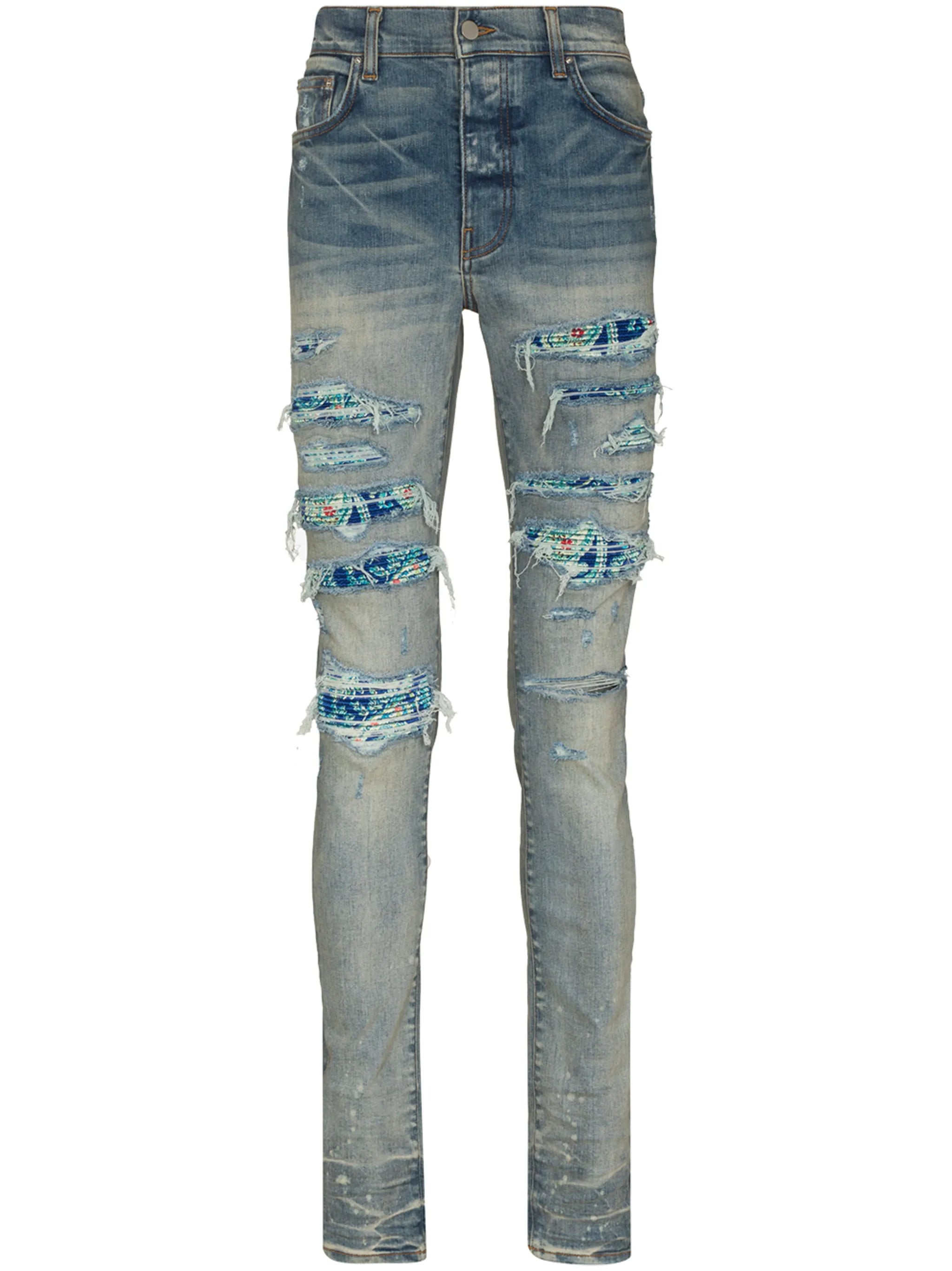 PJ Trasher distressed-effect skinny jeans