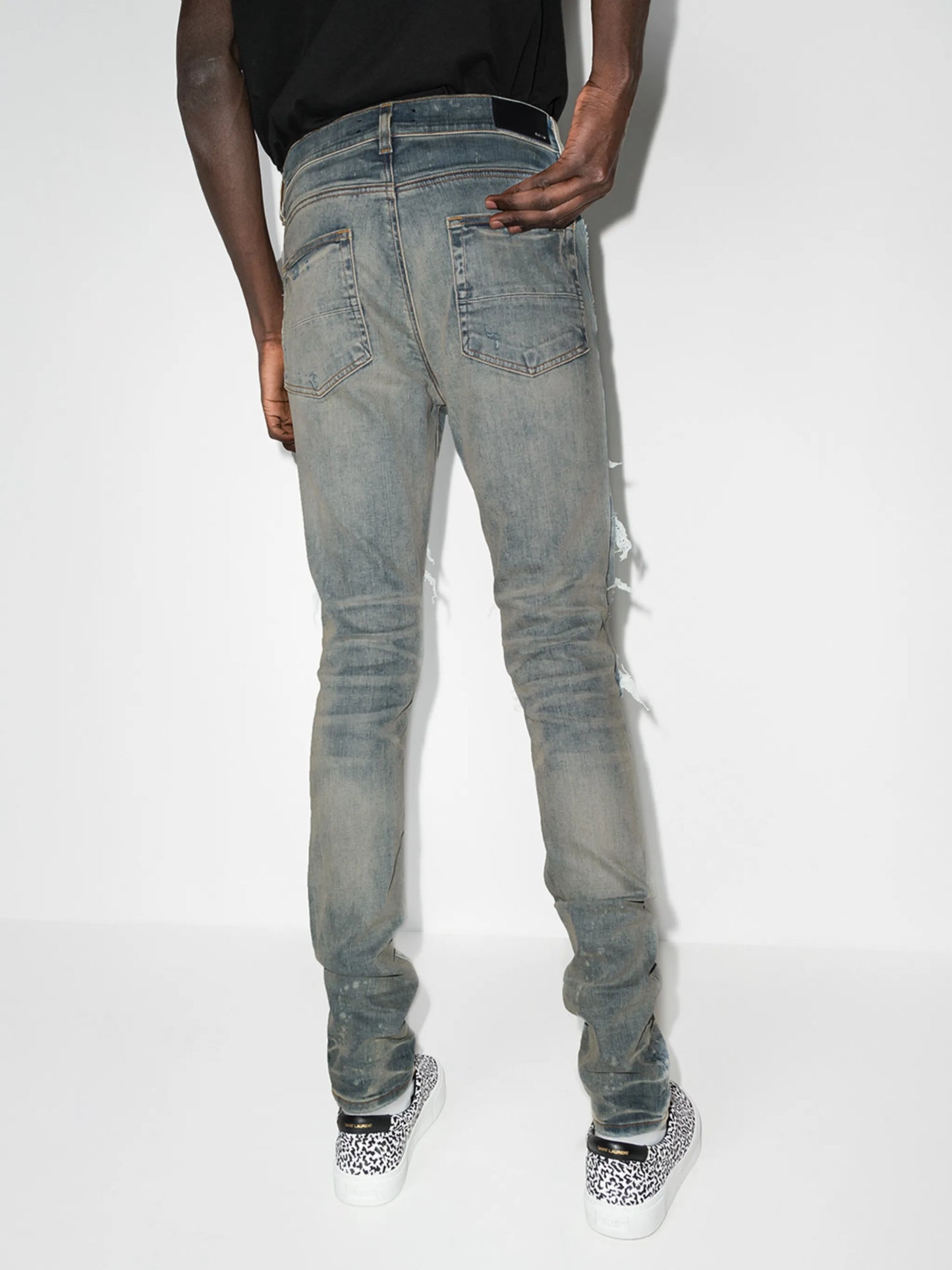 PJ Trasher distressed-effect skinny jeans
