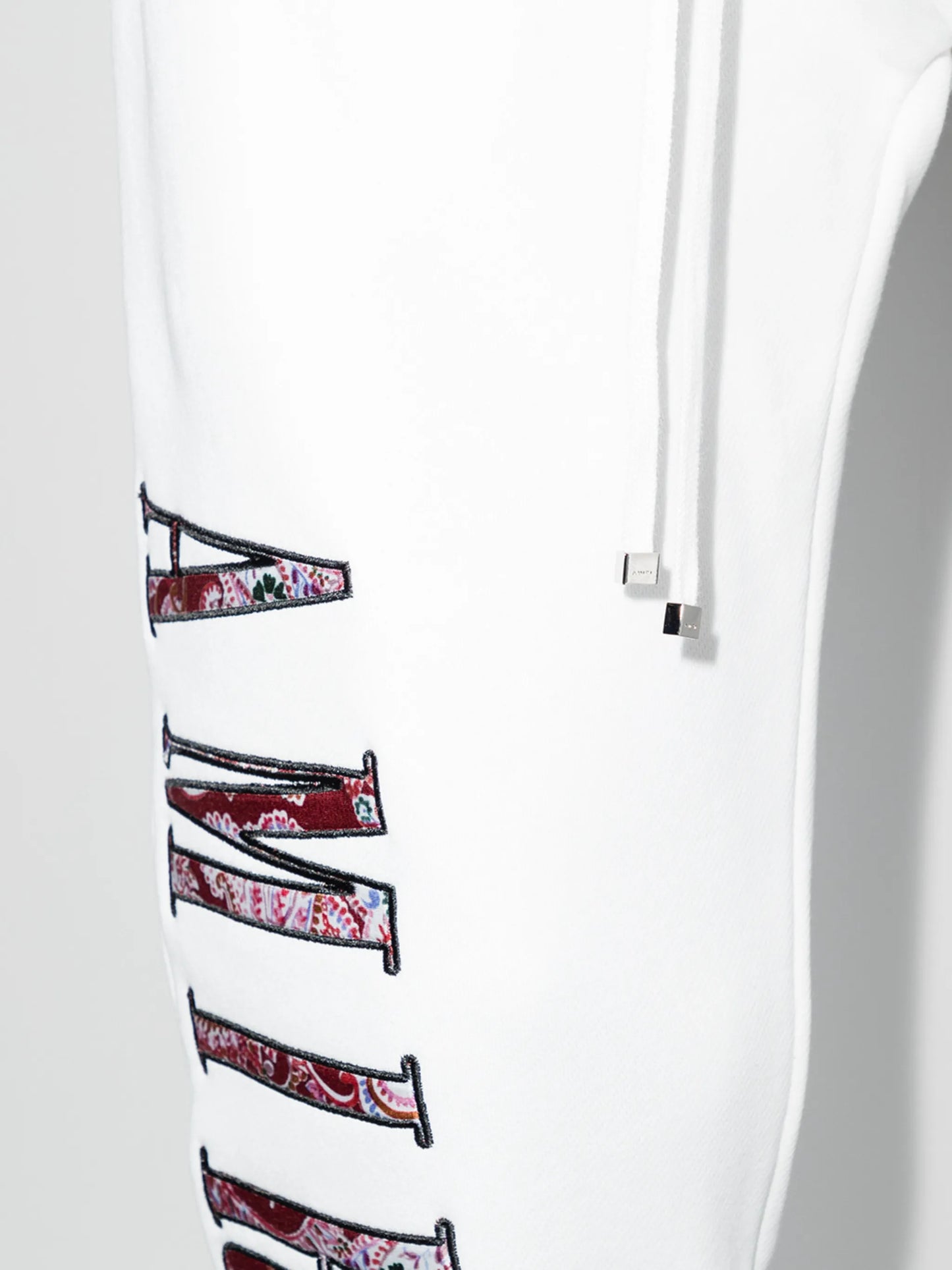 paisley-logo cotton track pants