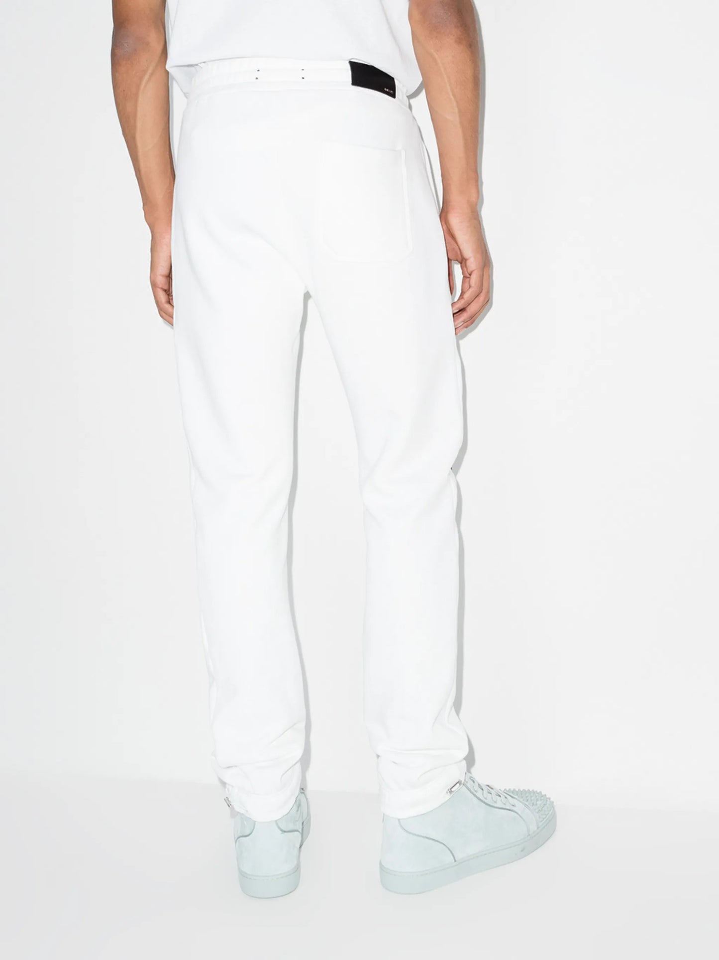 paisley-logo cotton track pants