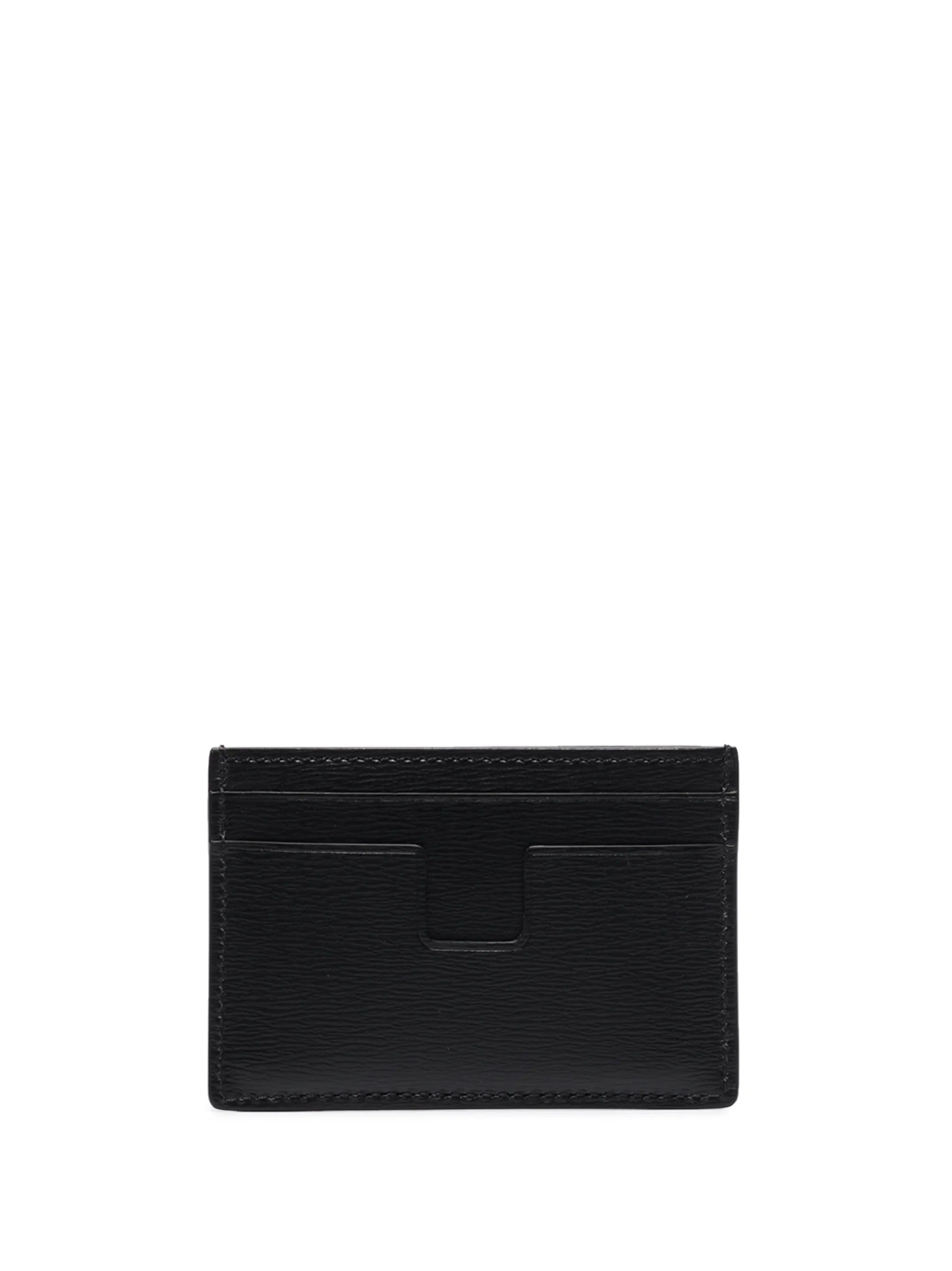 logo-detail leather cardholder