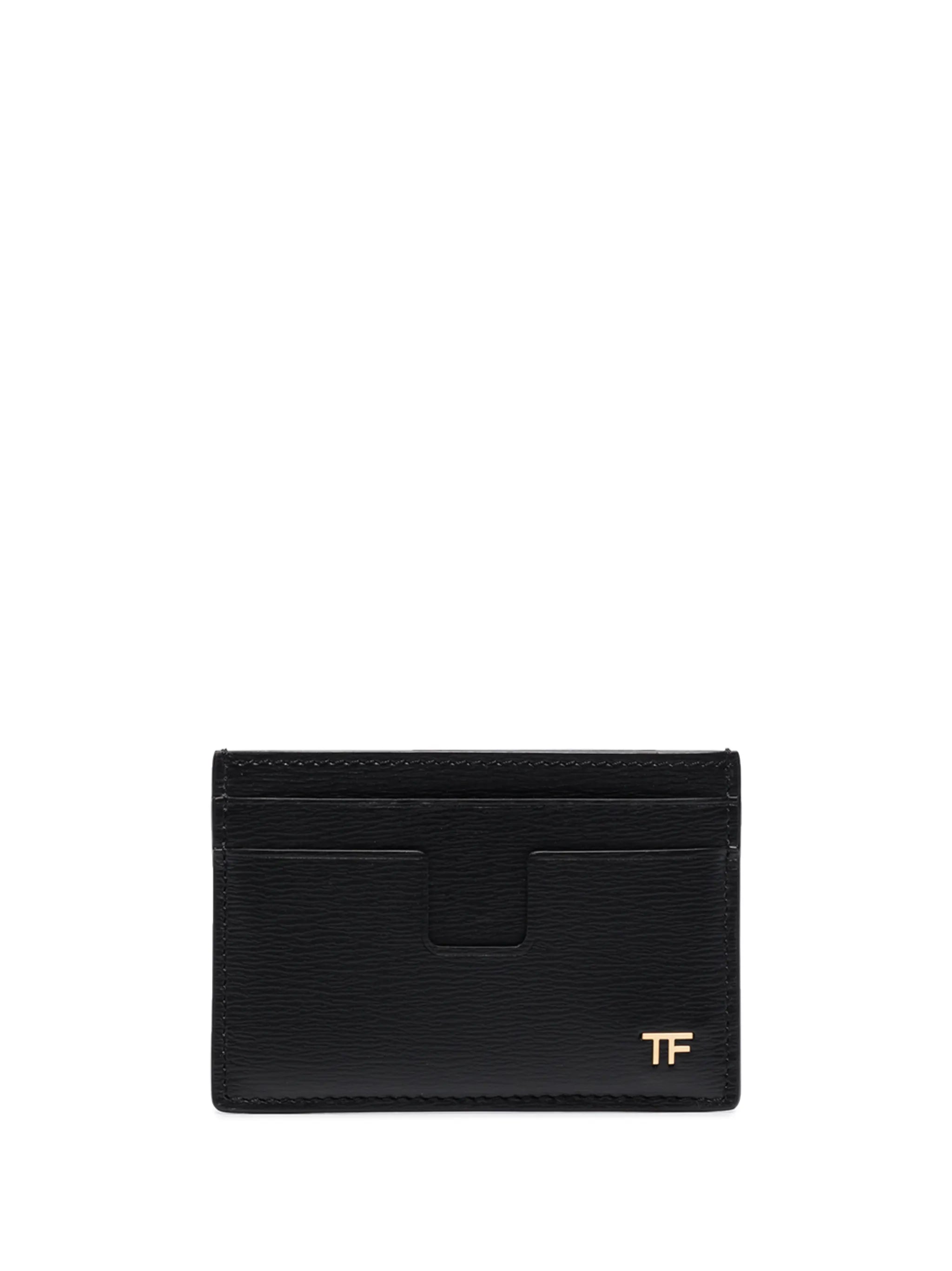 logo-detail leather cardholder