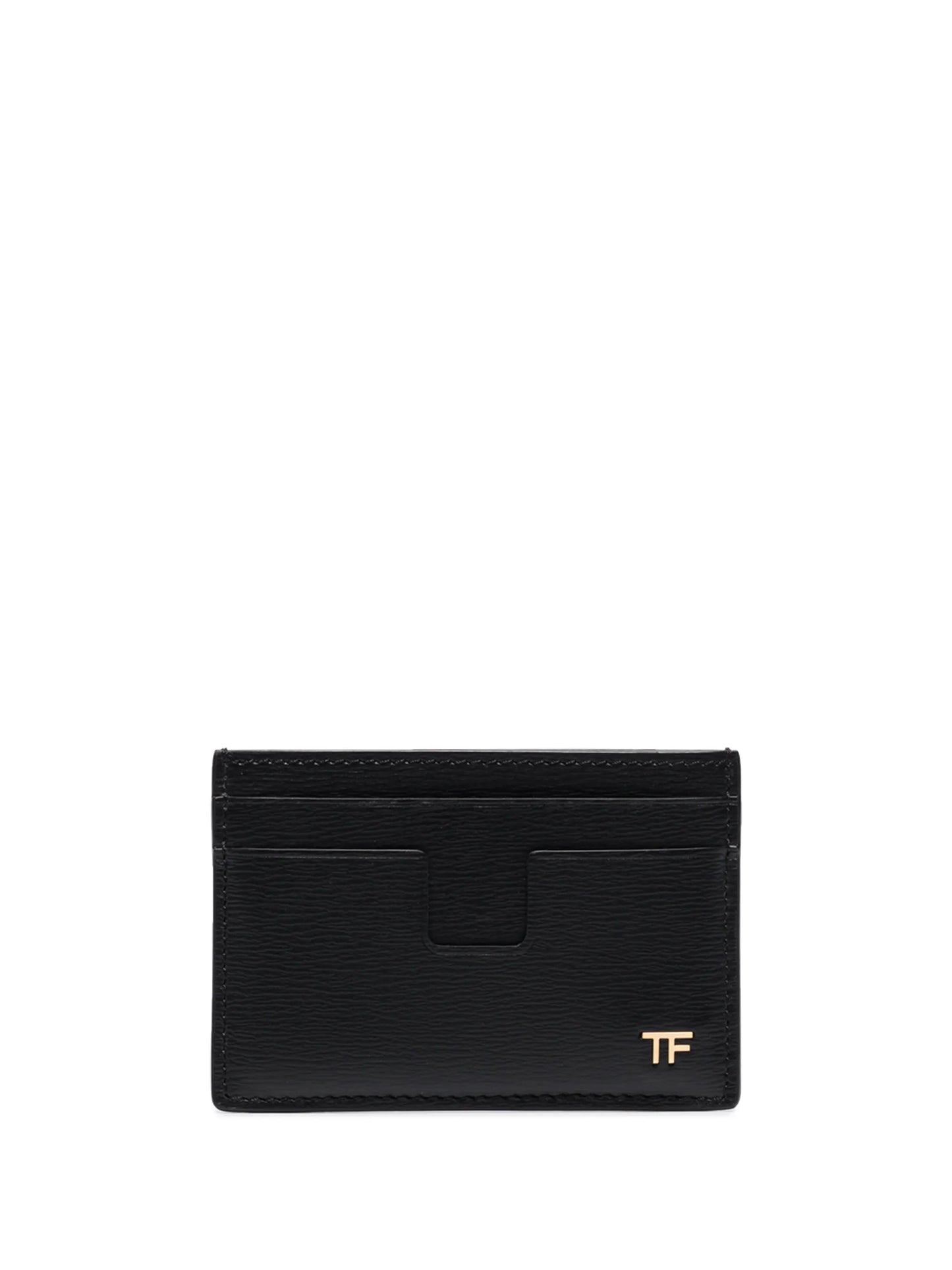 logo-detail leather cardholder