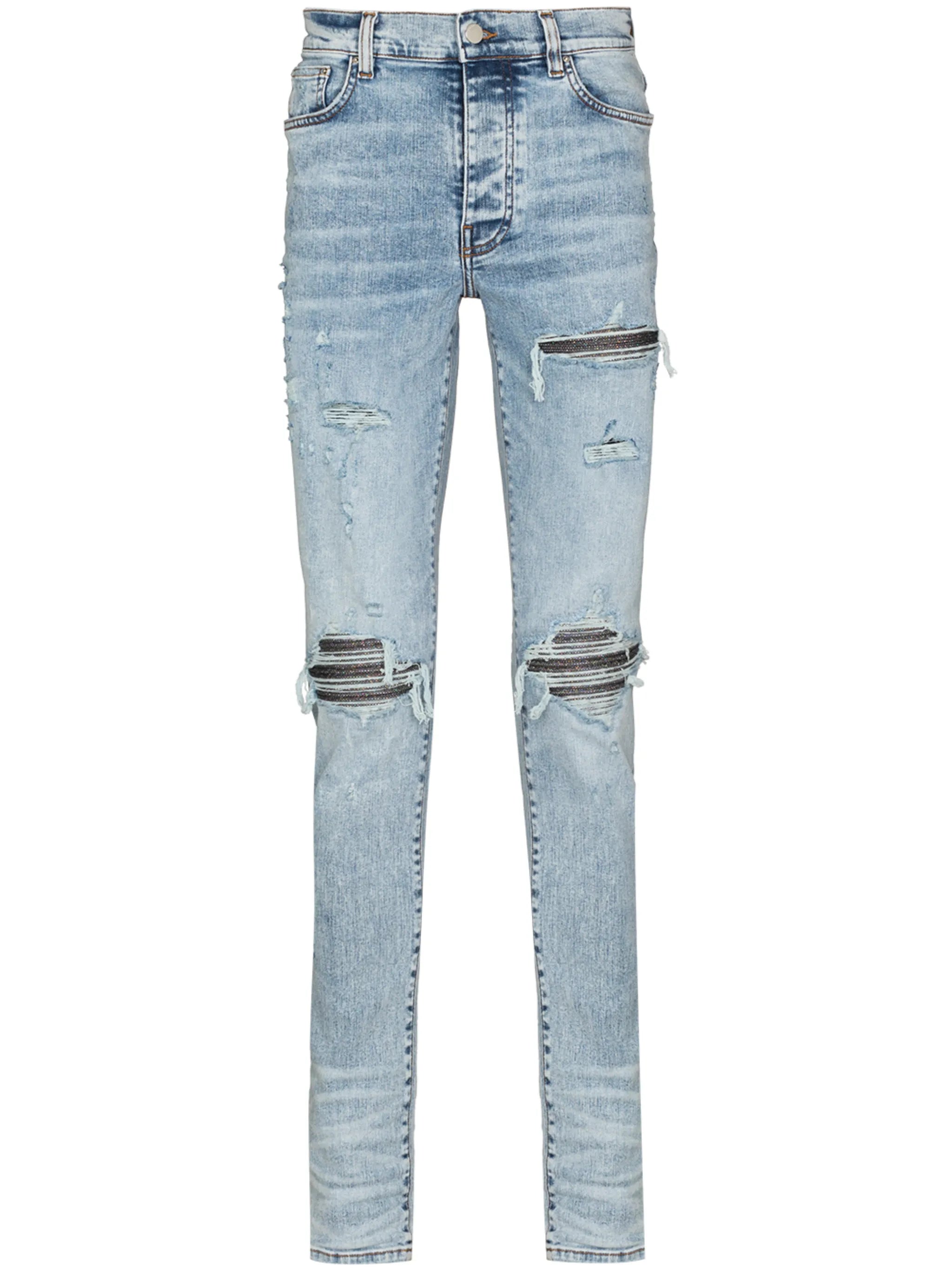 ripped-finish skinny jeans