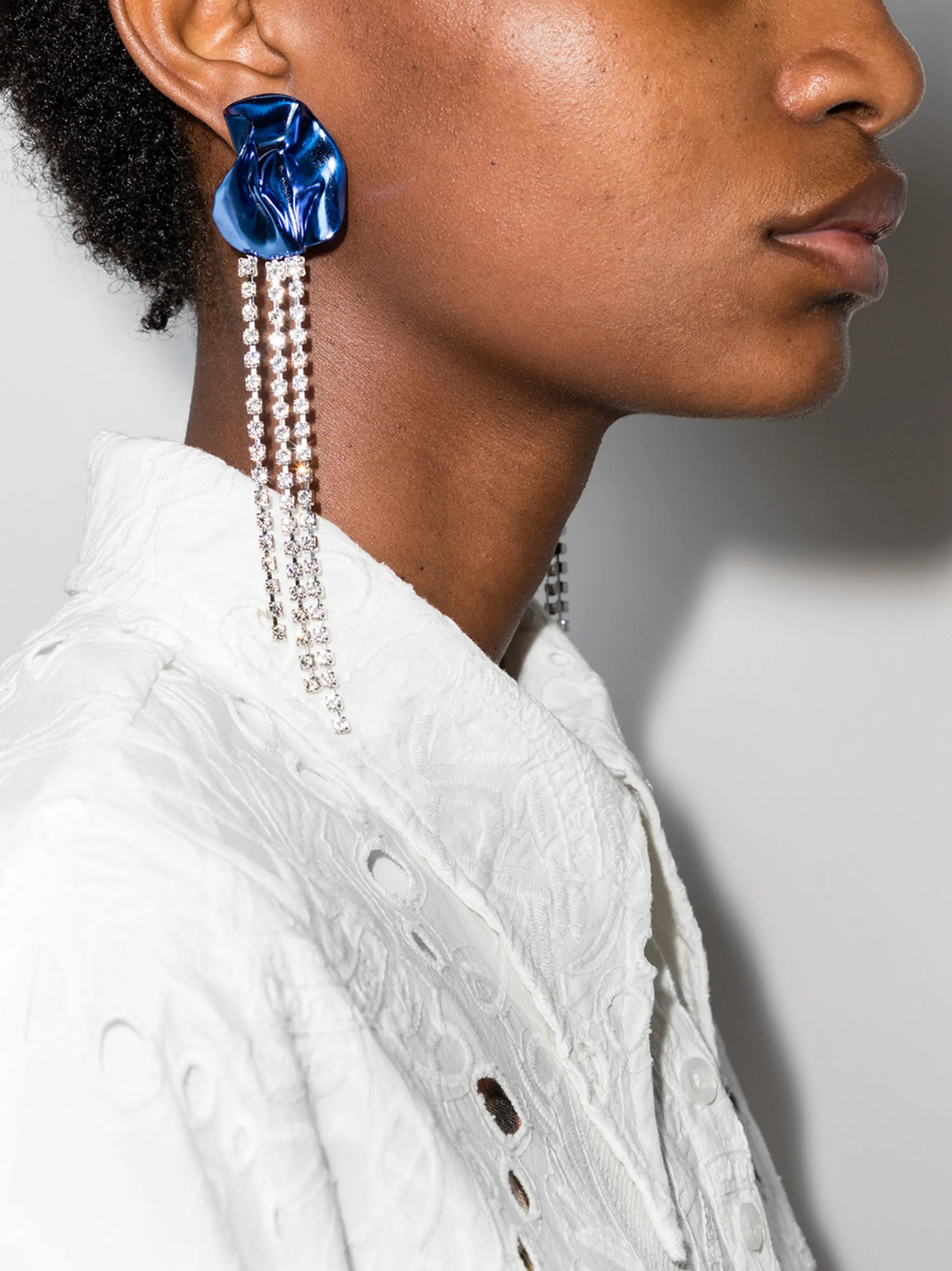 Georgia crystal-embellished drop earrings