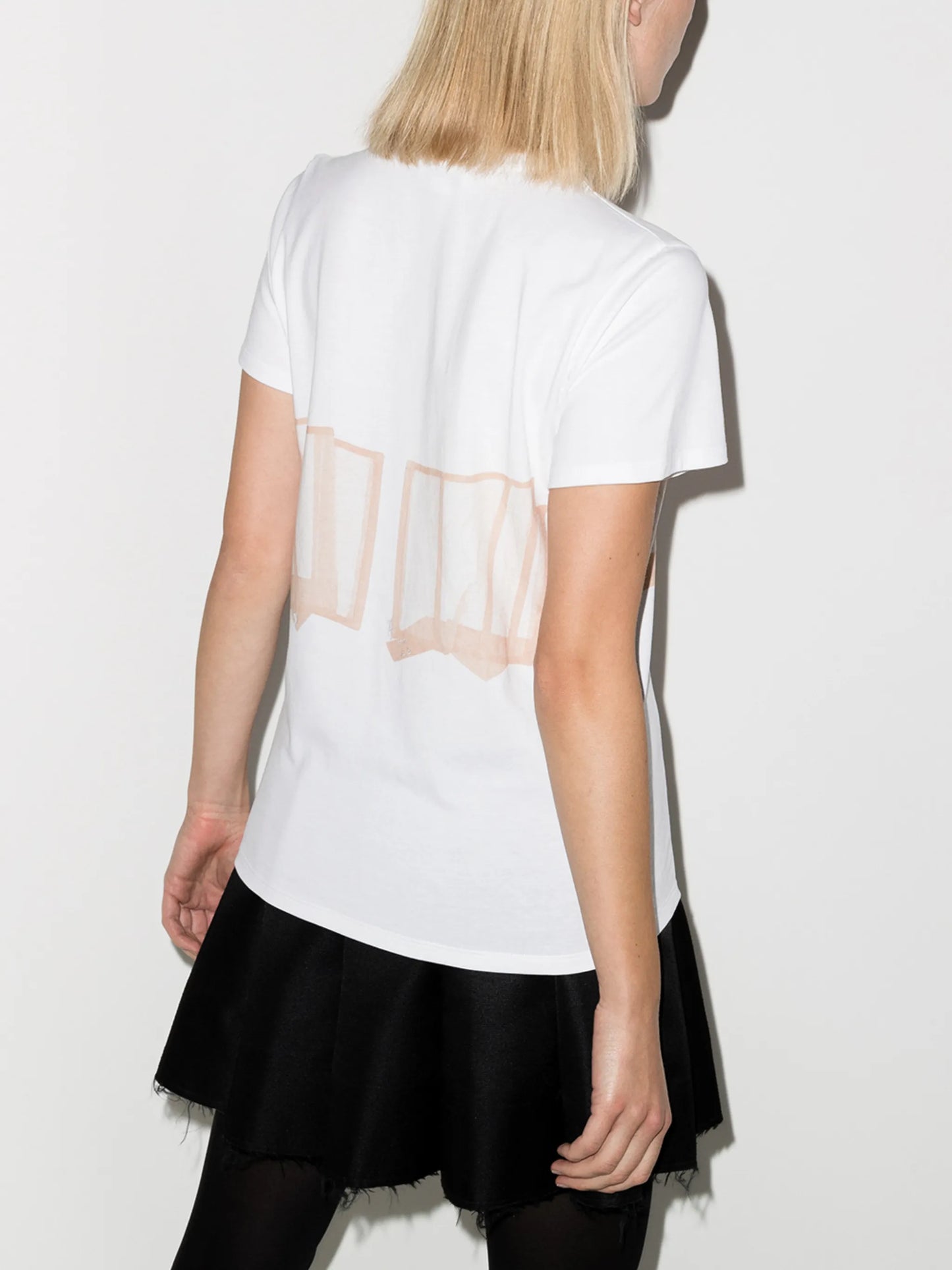 bustier print short-sleeve T-shirt