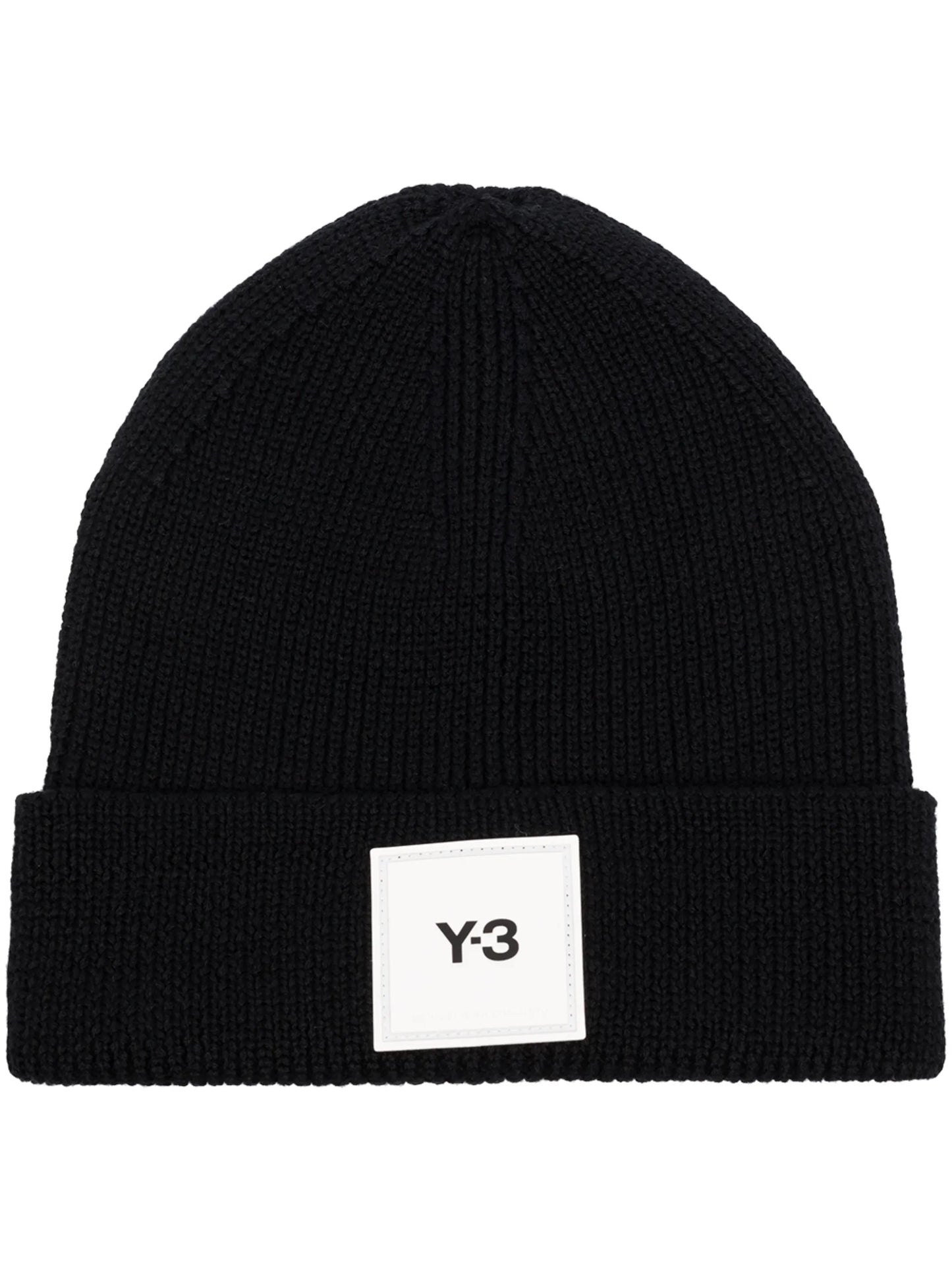 square logo patch beanie hat