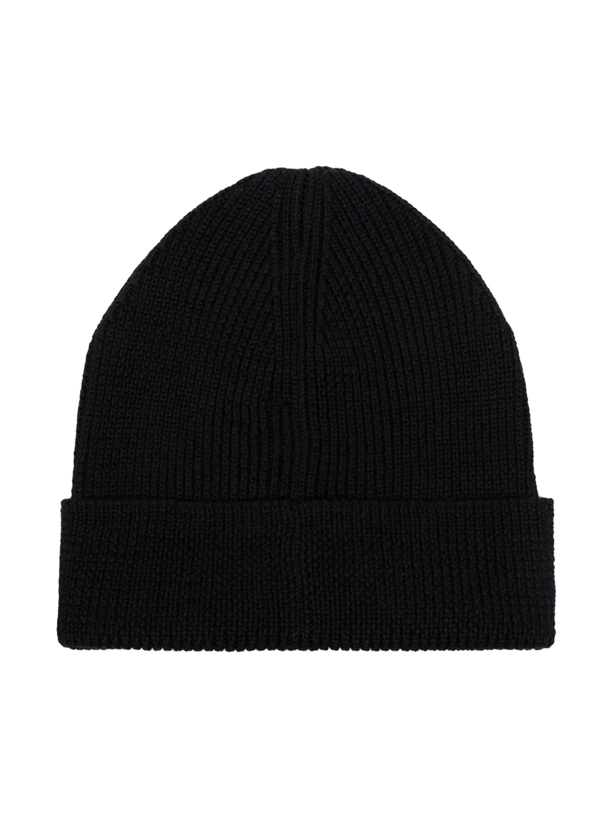 square logo patch beanie hat