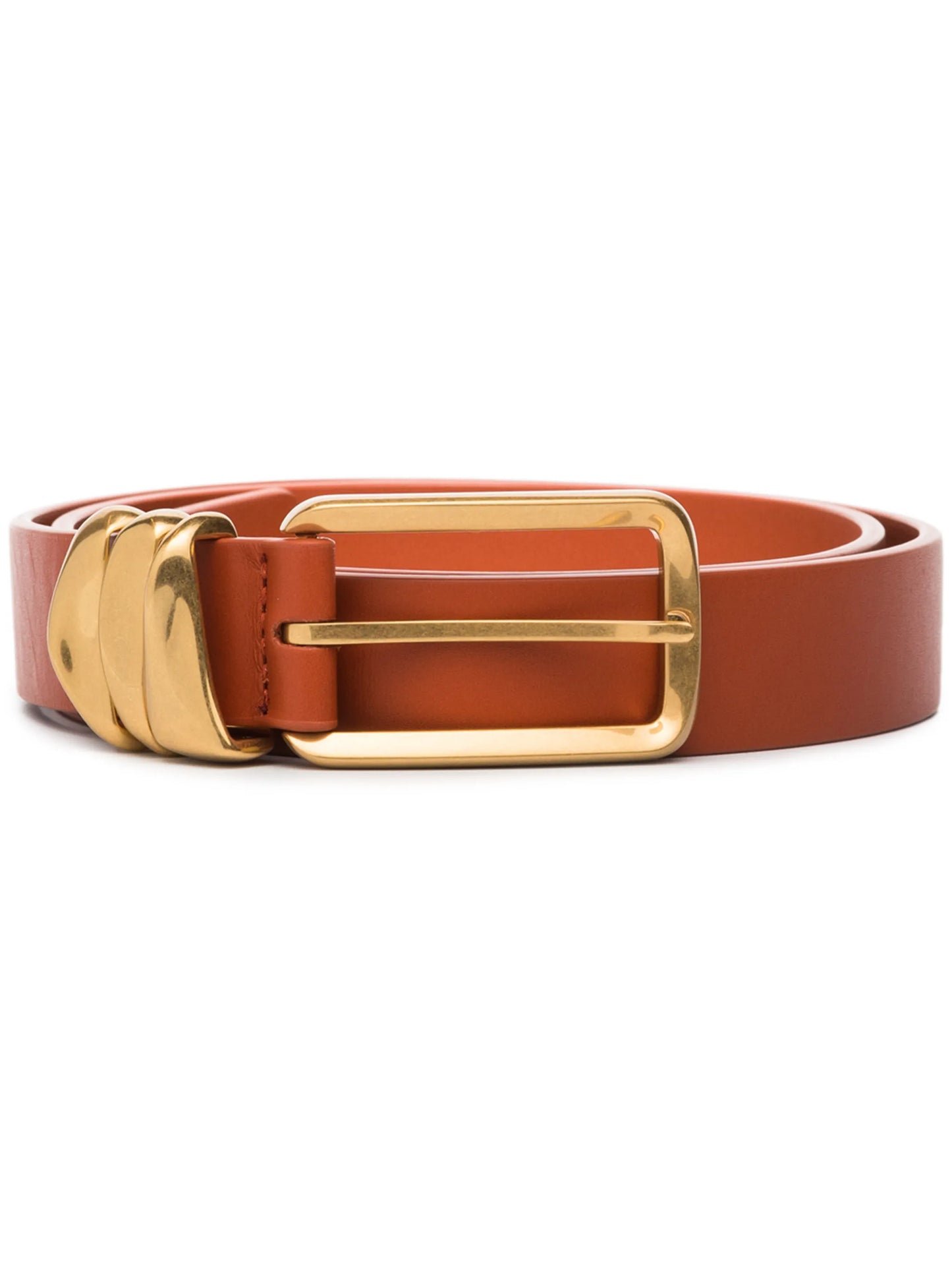 metal-loops leather belt