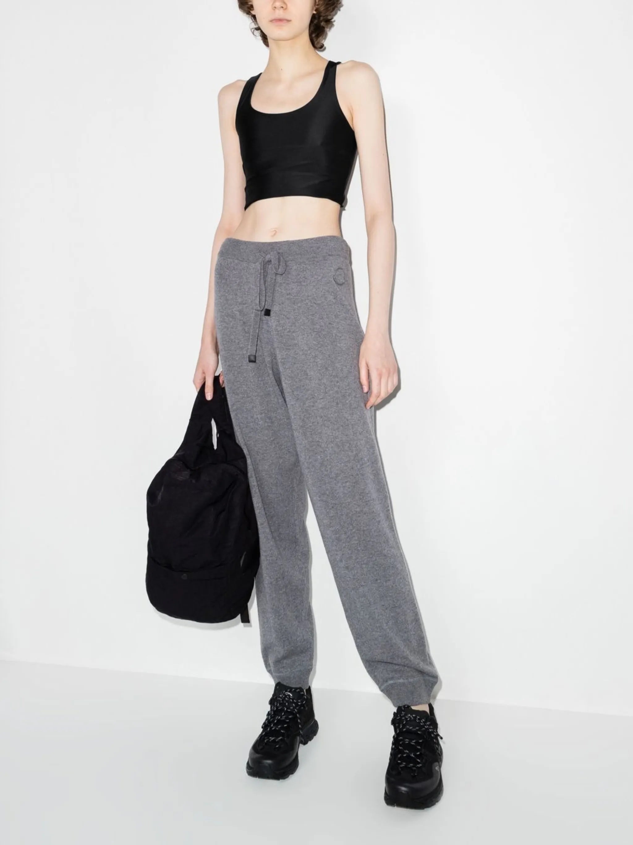 high-waisted logo patch leggings