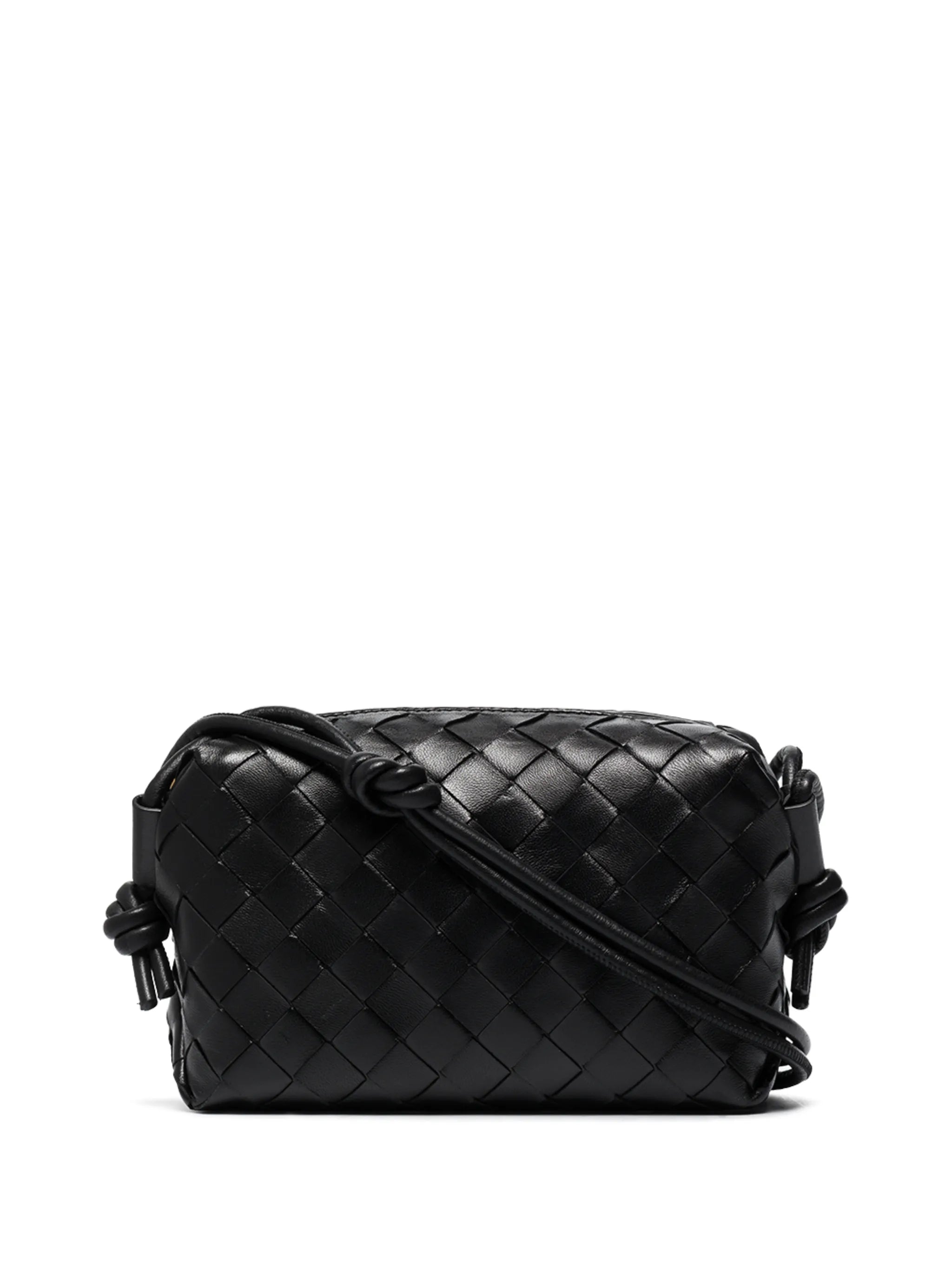Intrecciato-weave shoulder bag