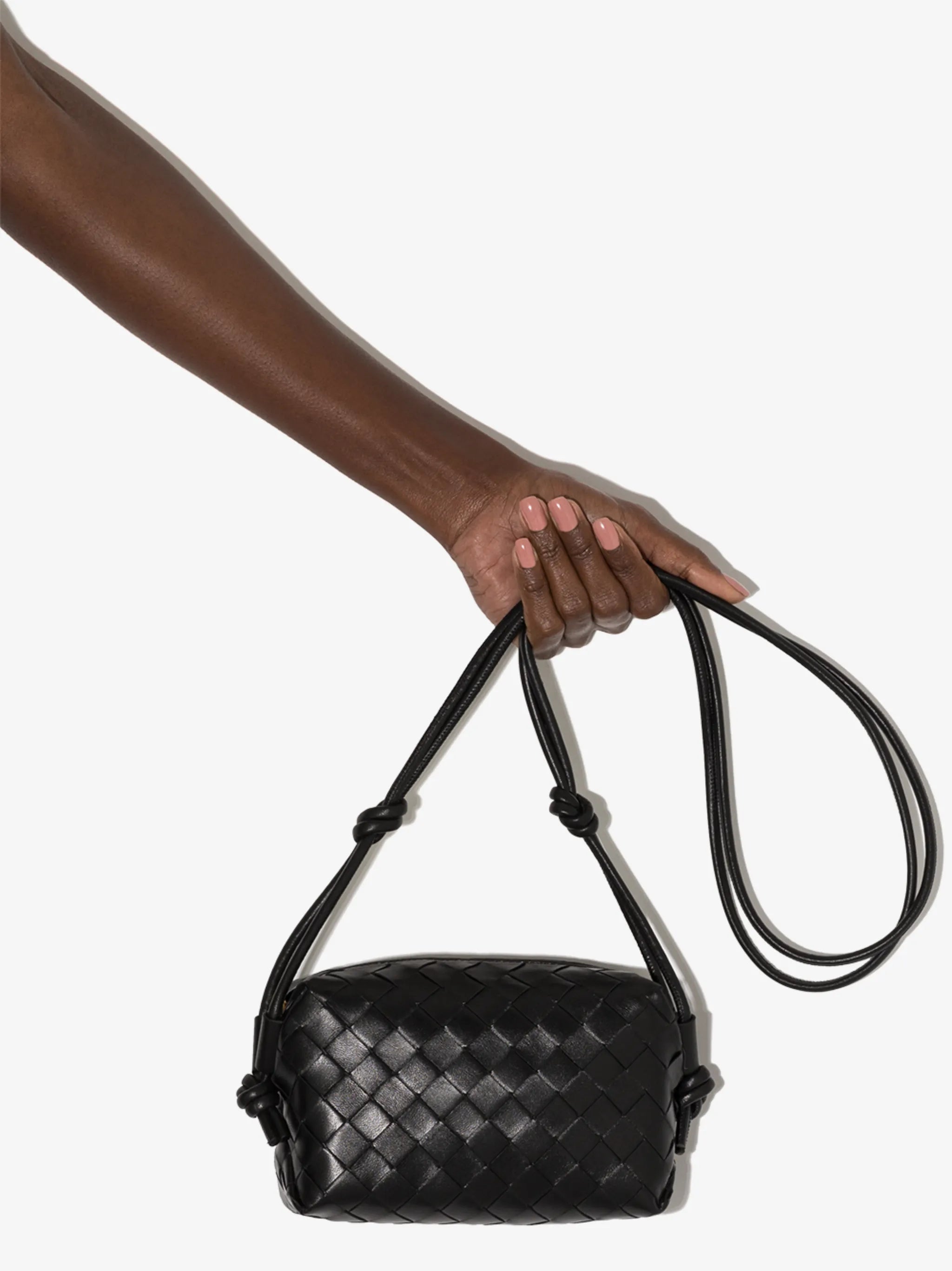 Intrecciato-weave shoulder bag