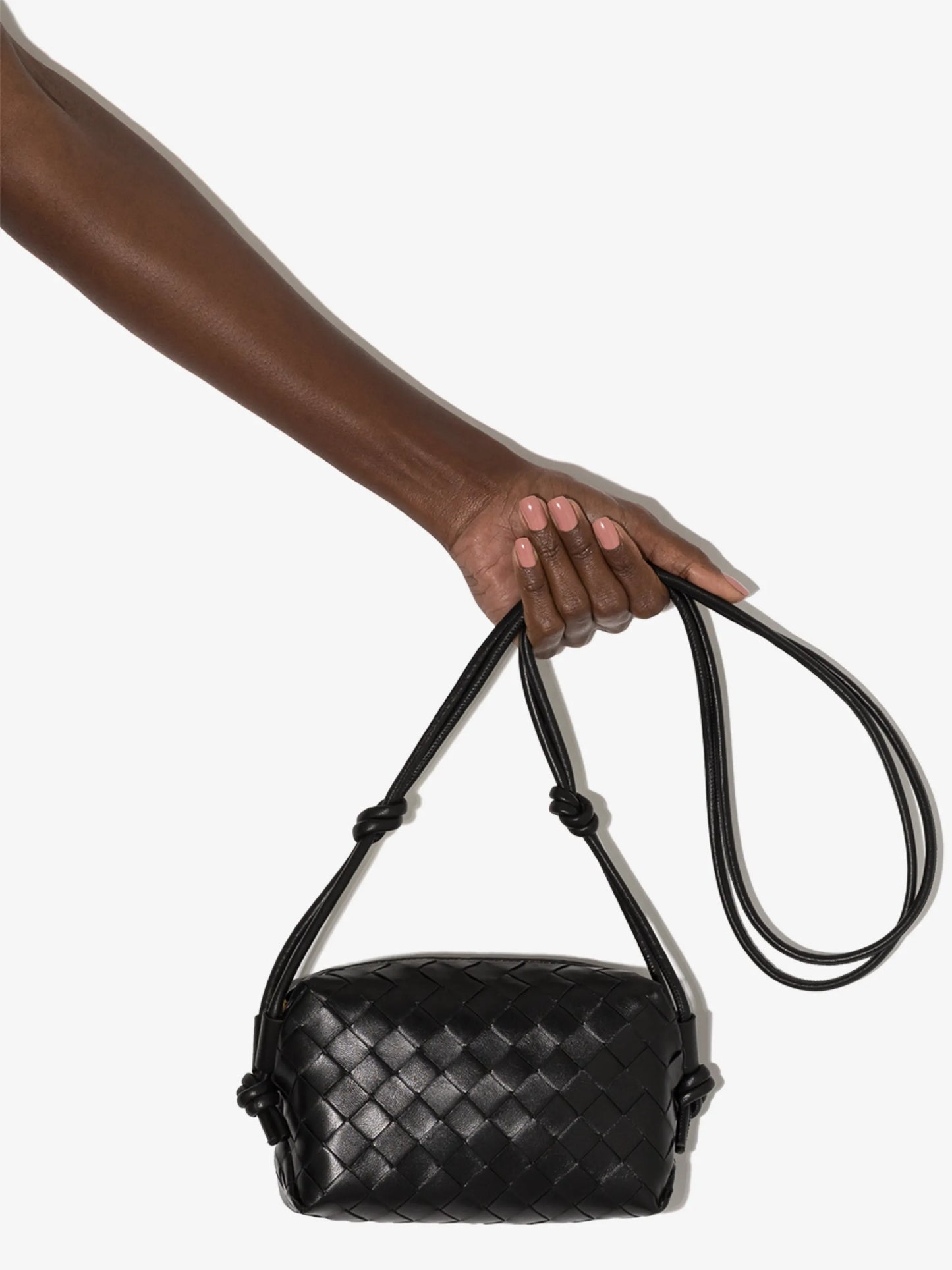 Intrecciato-weave shoulder bag