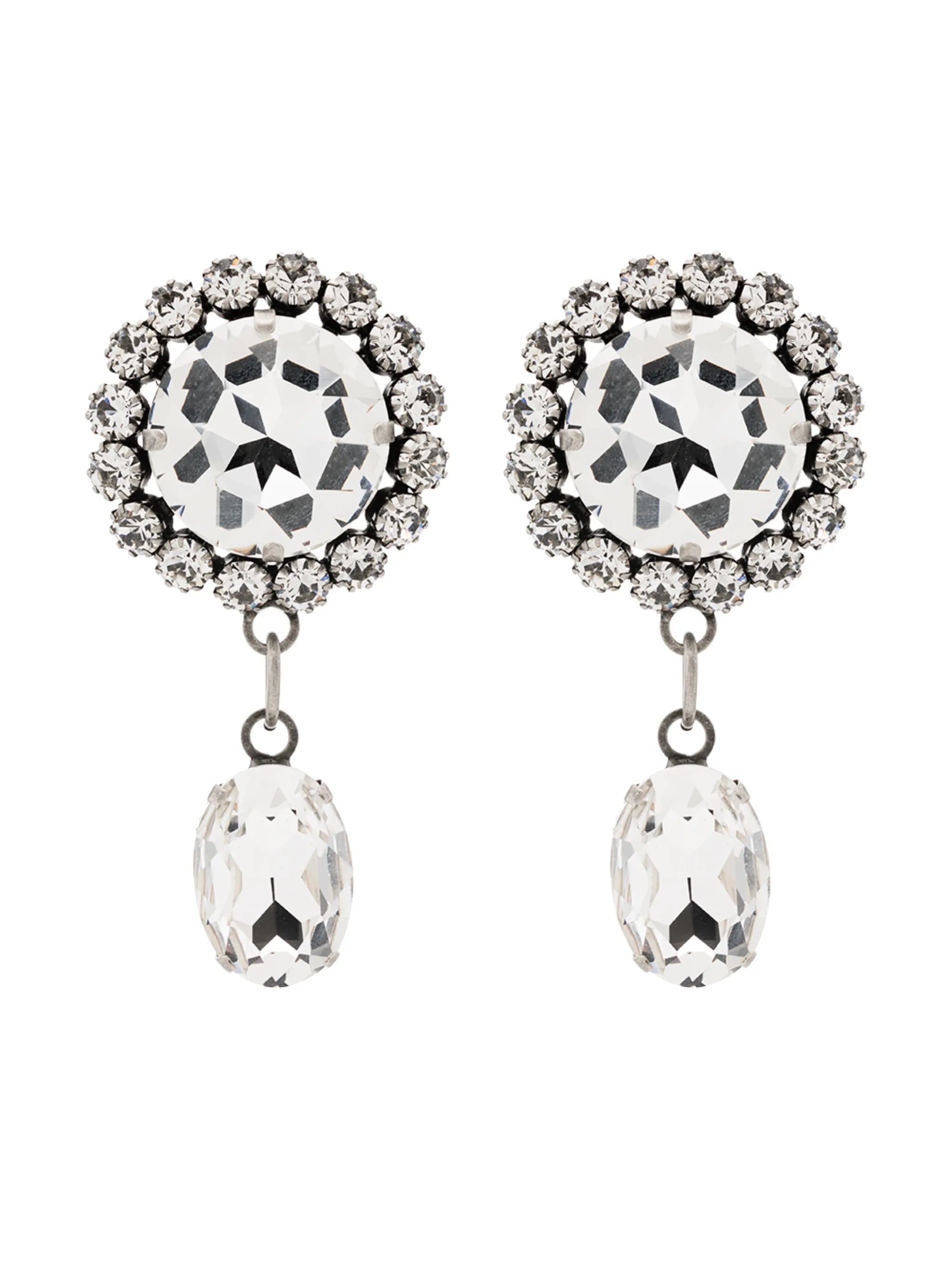 large crystal drop earrings