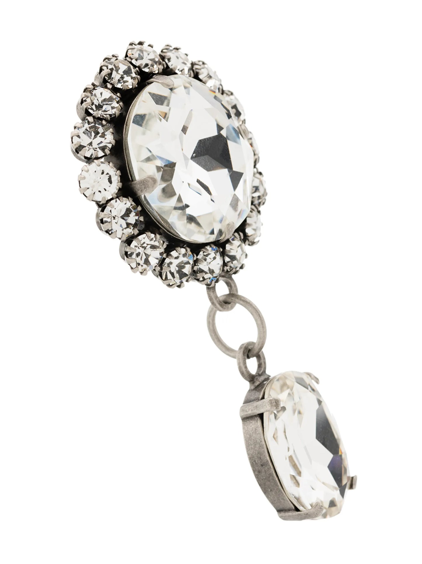 large crystal drop earrings