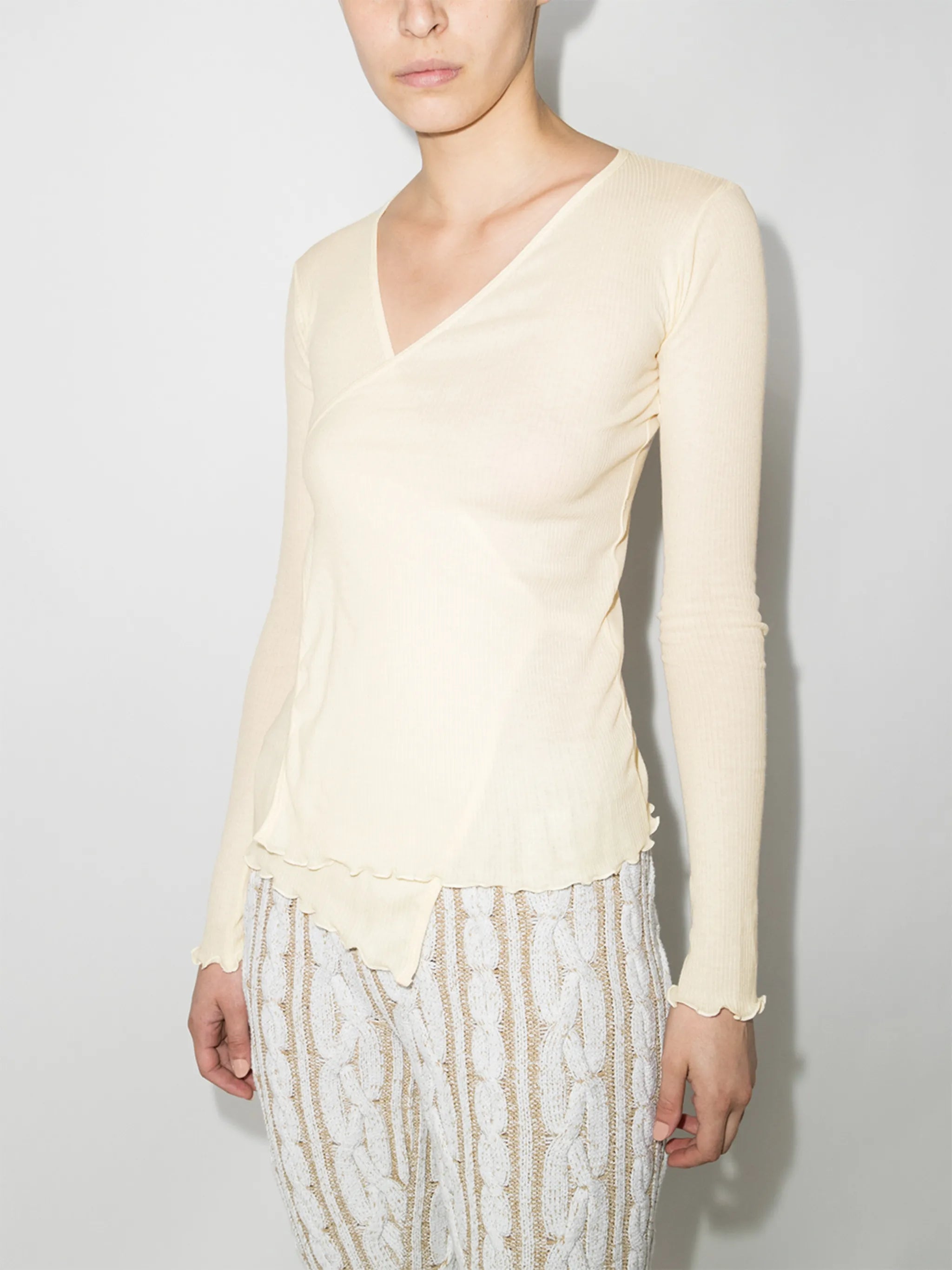 Omit wrap V-neck cardigan