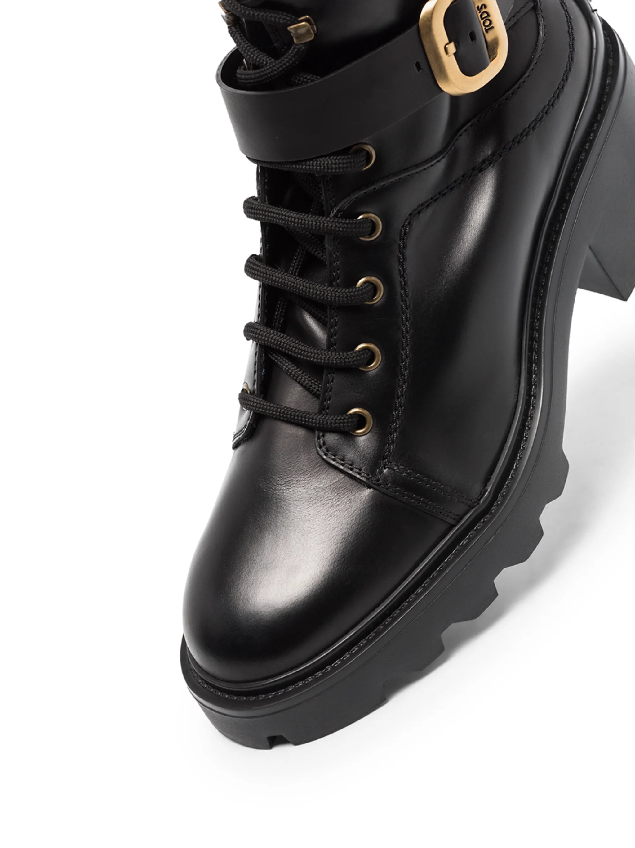 60mm leather lace-up boots