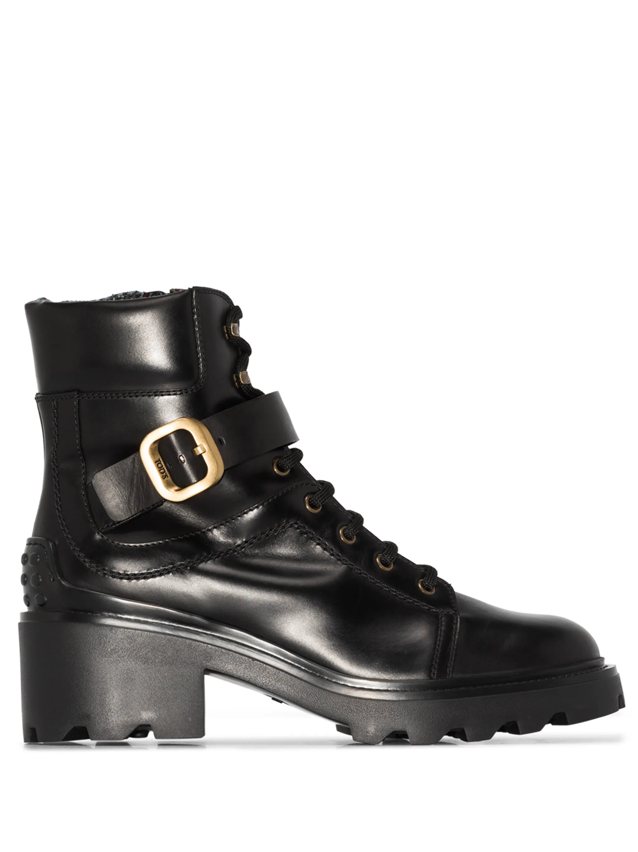 60mm leather lace-up boots