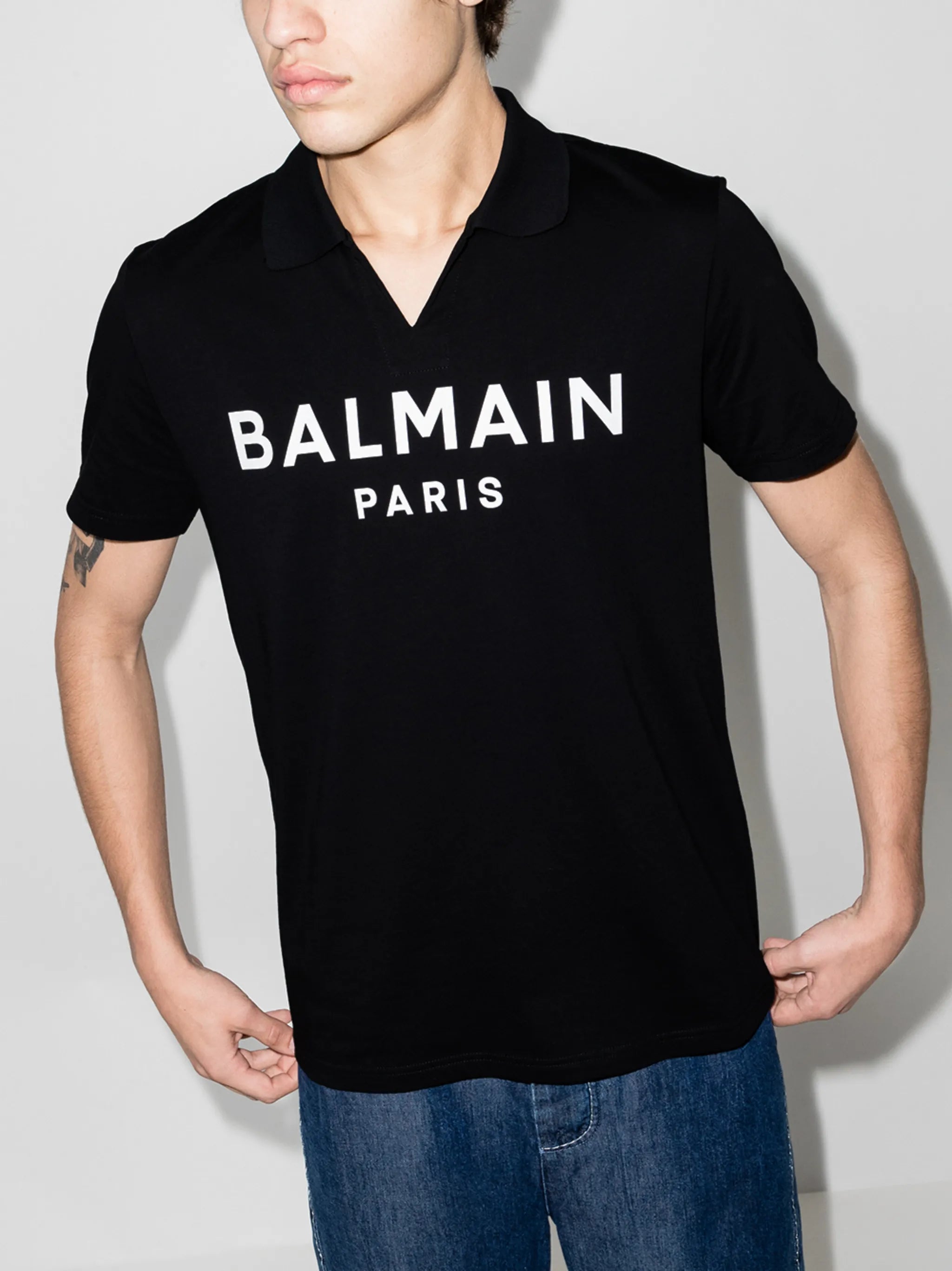 logo-print polo shirt