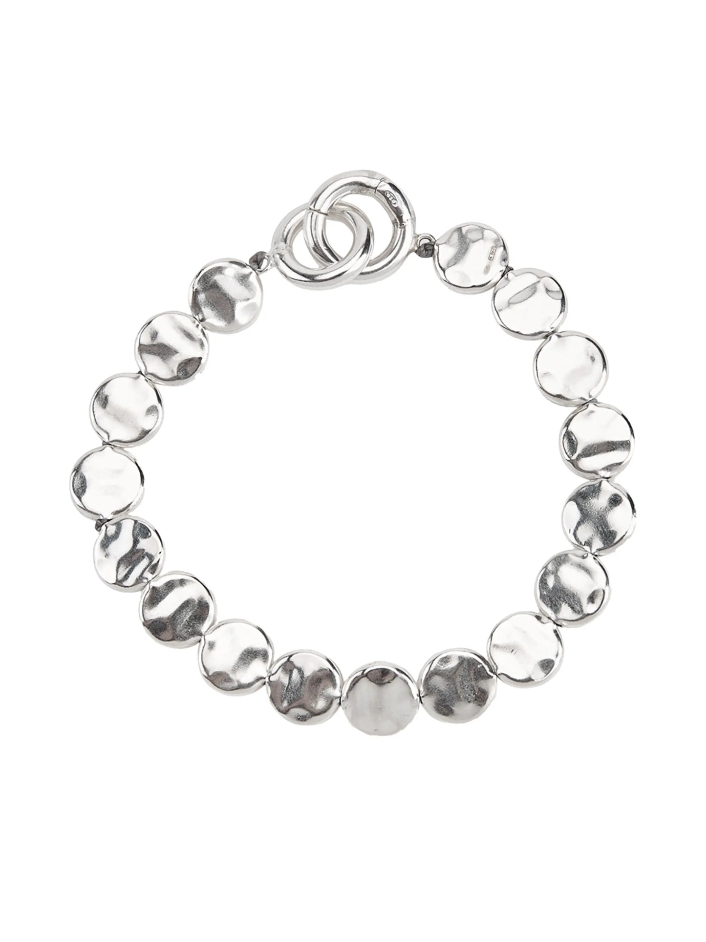 hammered disc bracelet