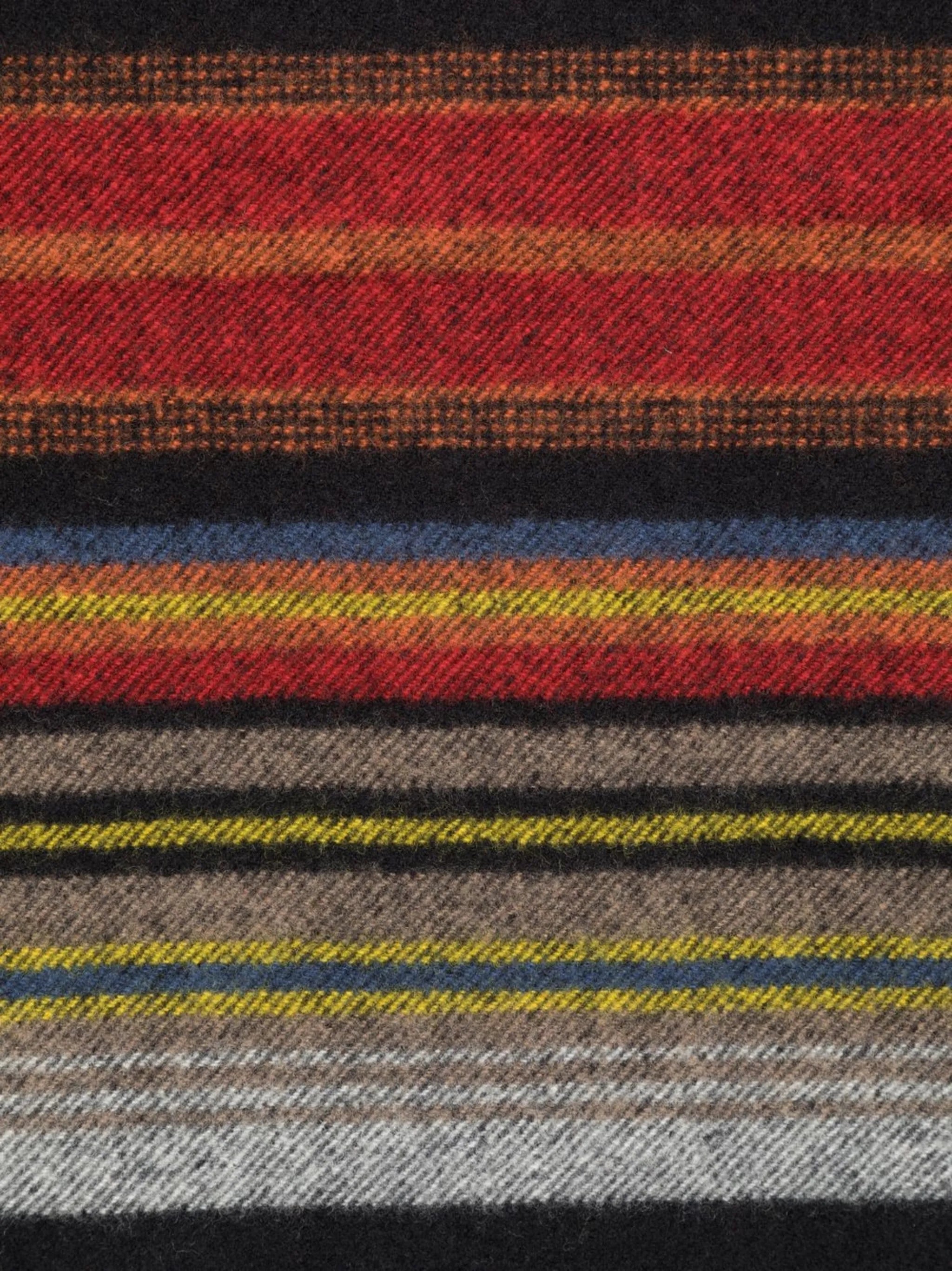 5th Avenue striped fringed throw