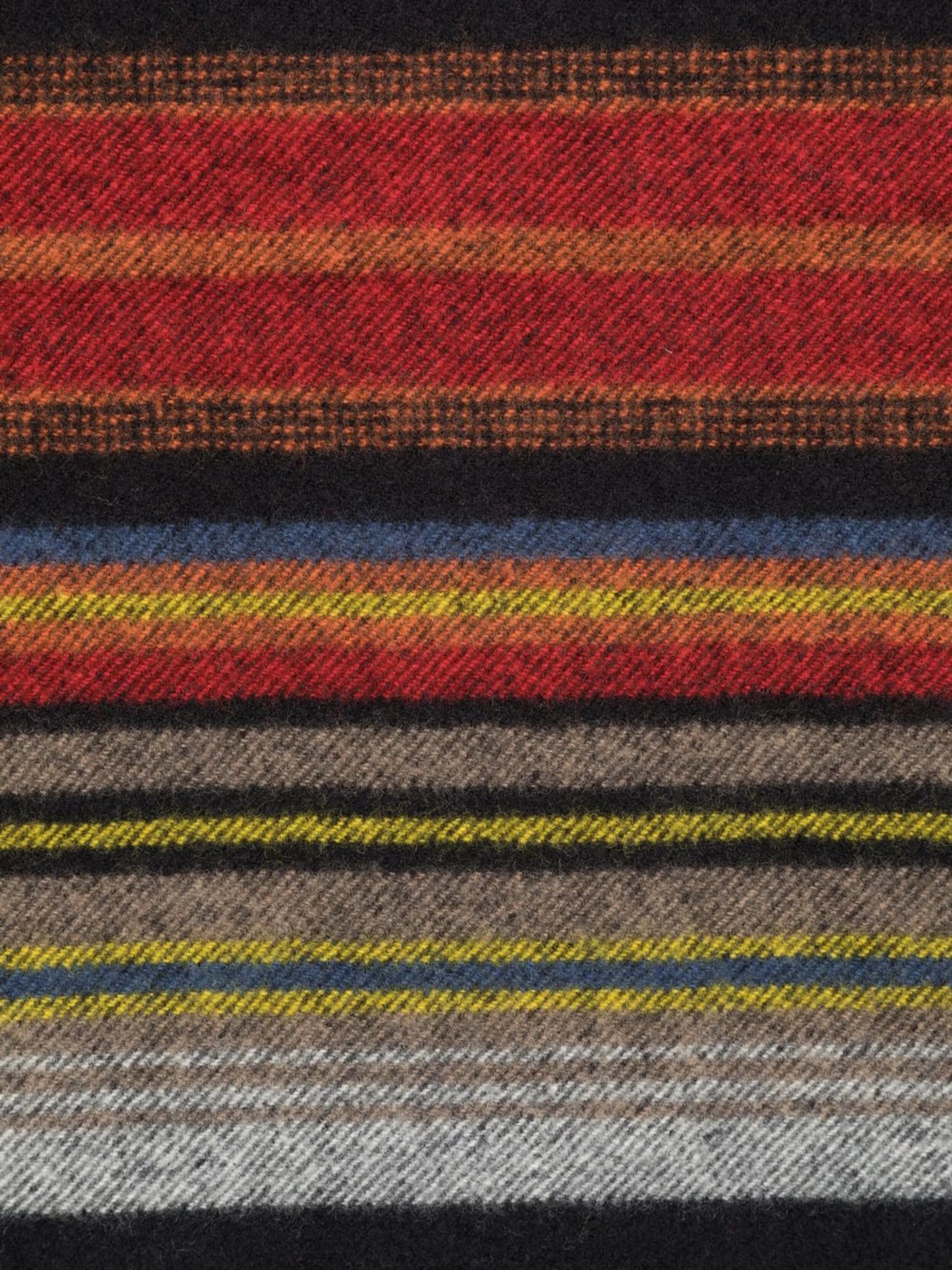 5th Avenue striped fringed throw