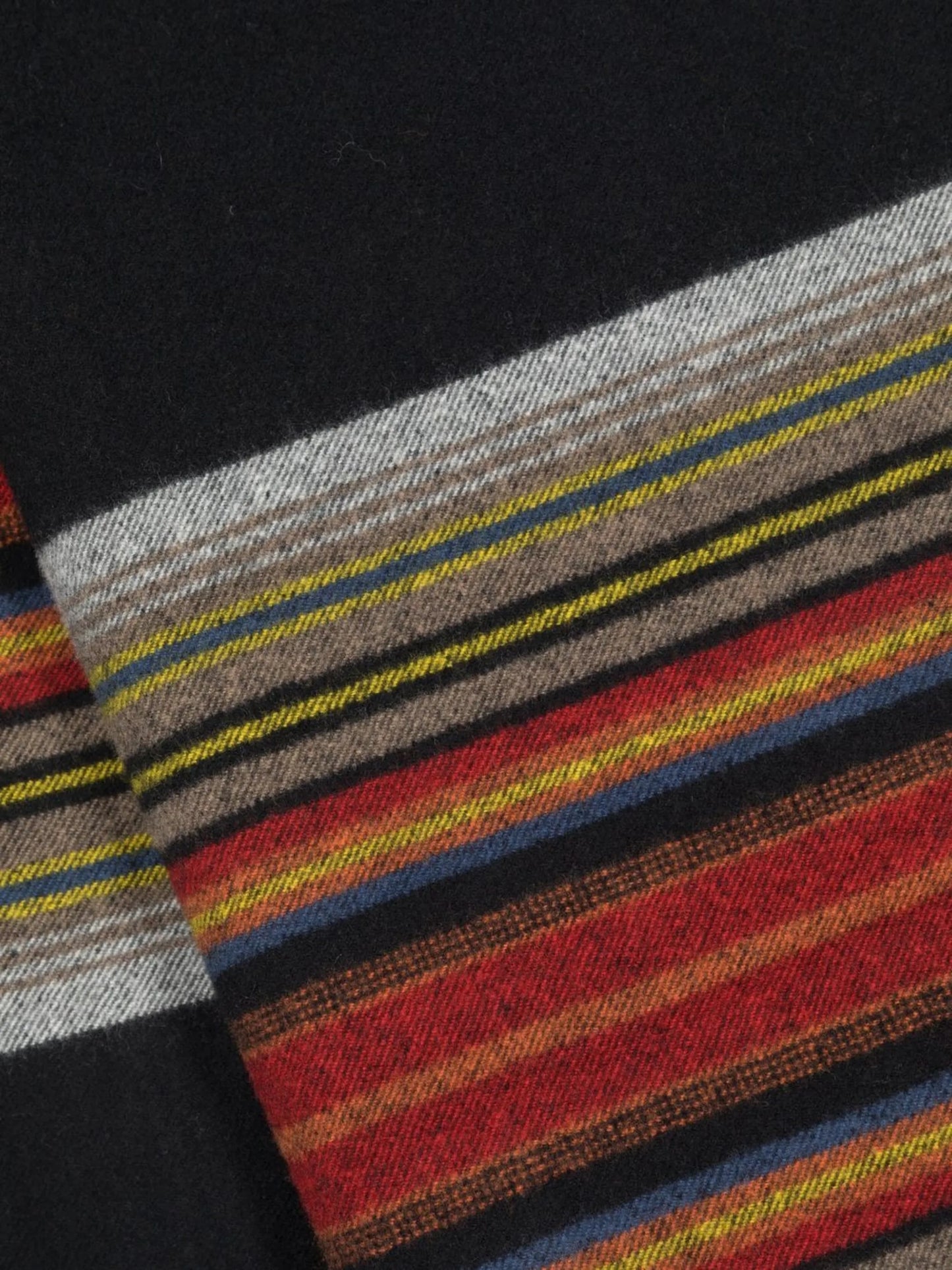 5th Avenue striped fringed throw