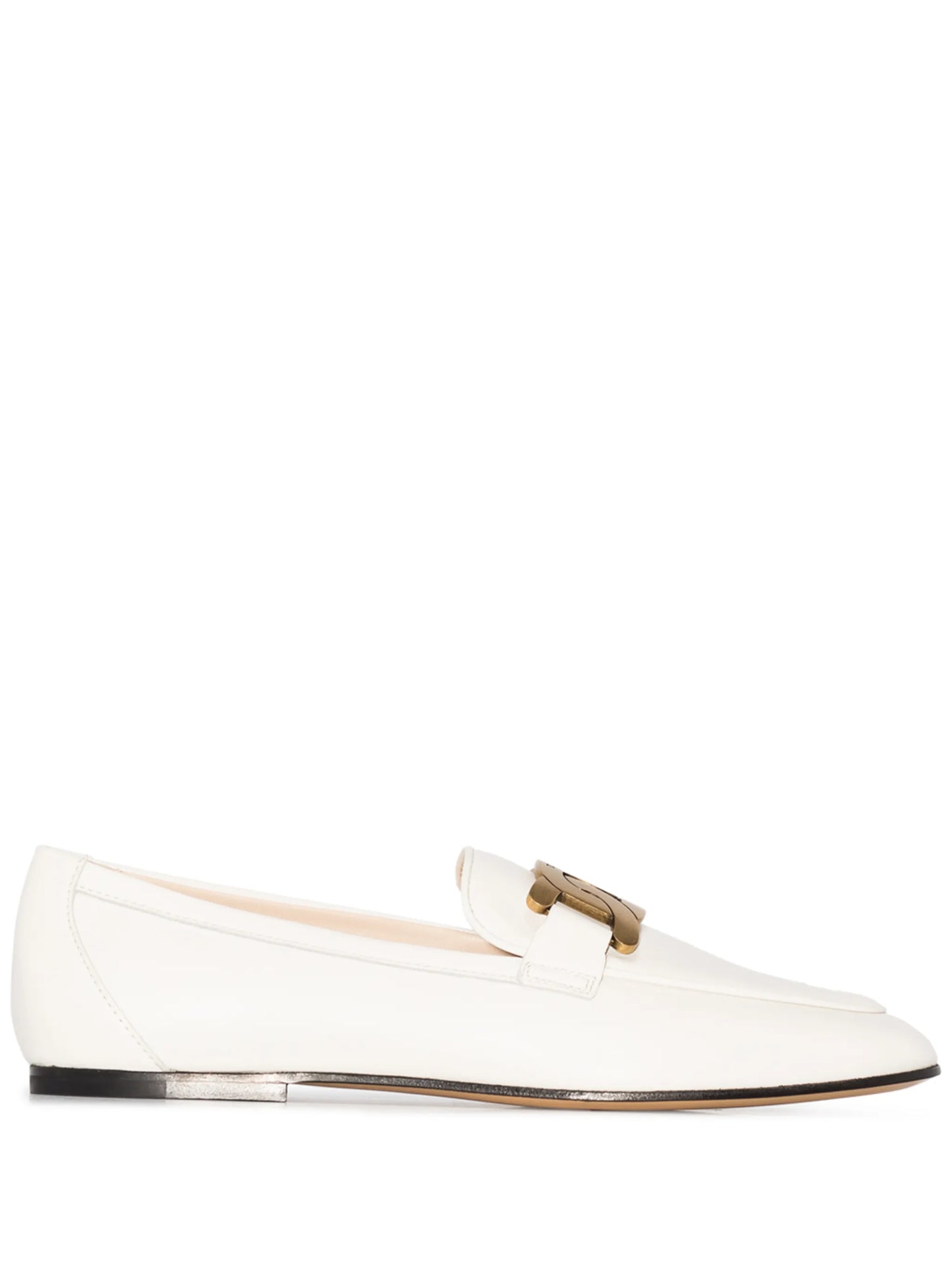 Kate gold-chain leather loafers