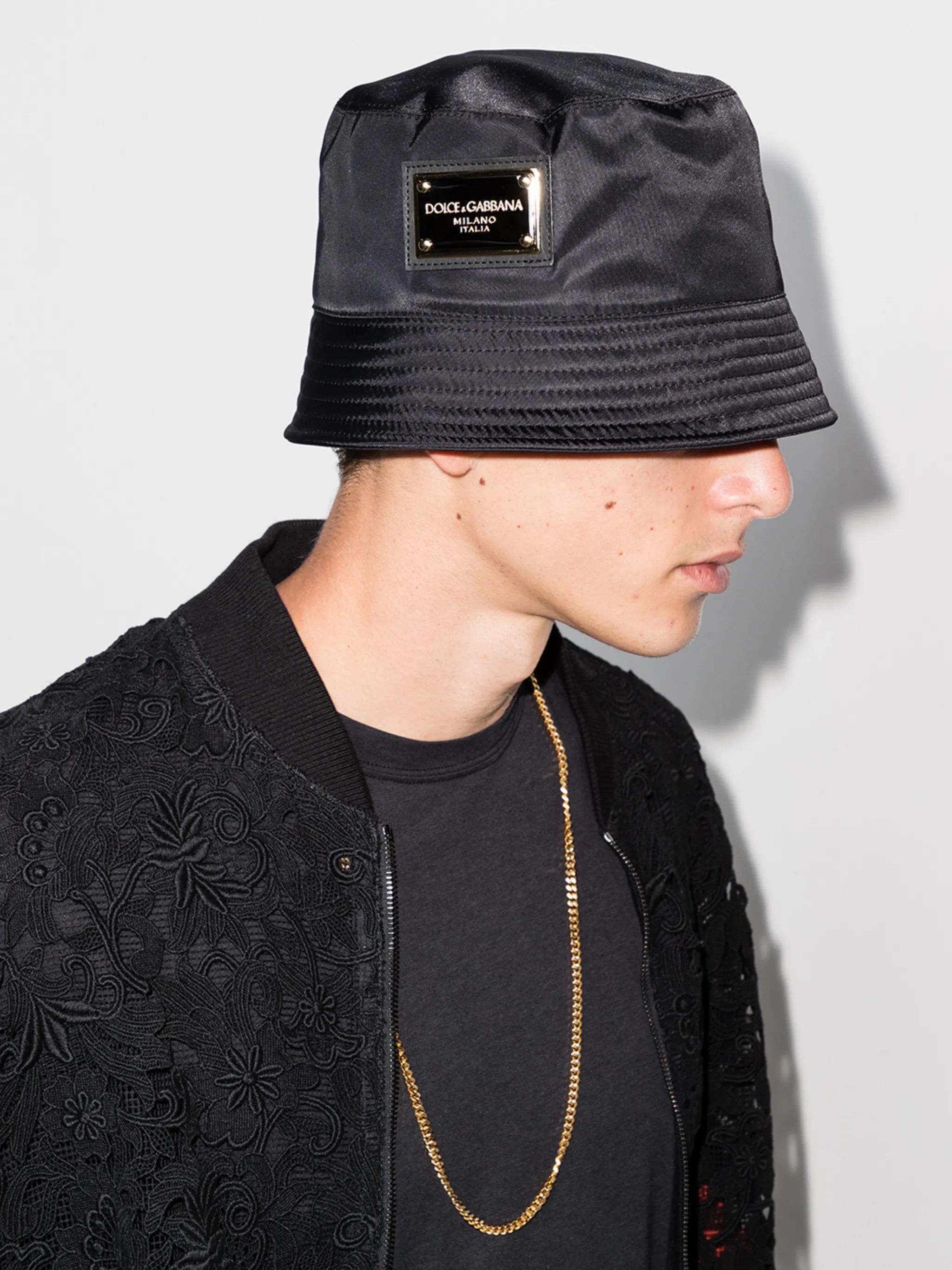 logo plaque bucket hat