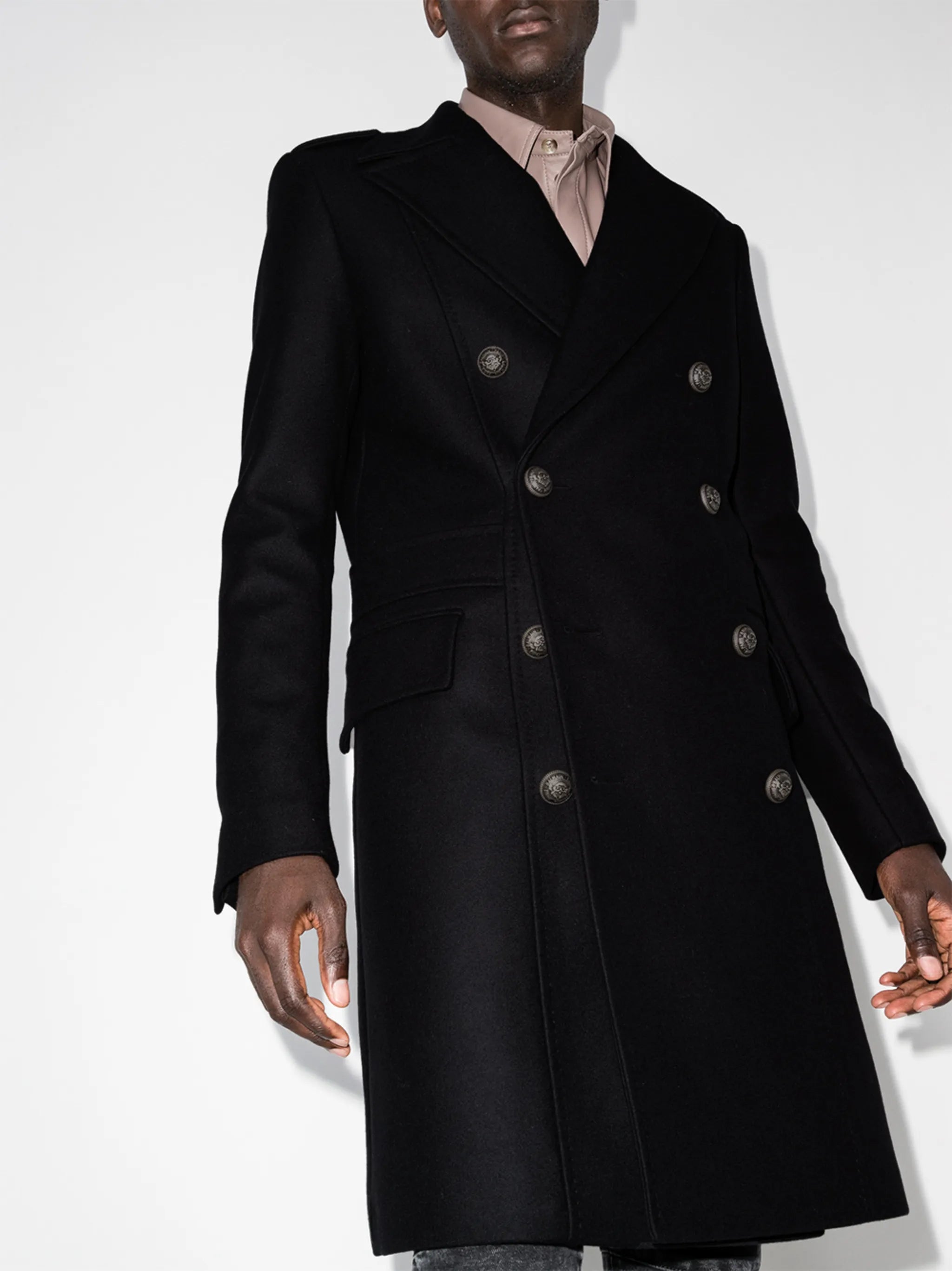 eight button double breasted coat