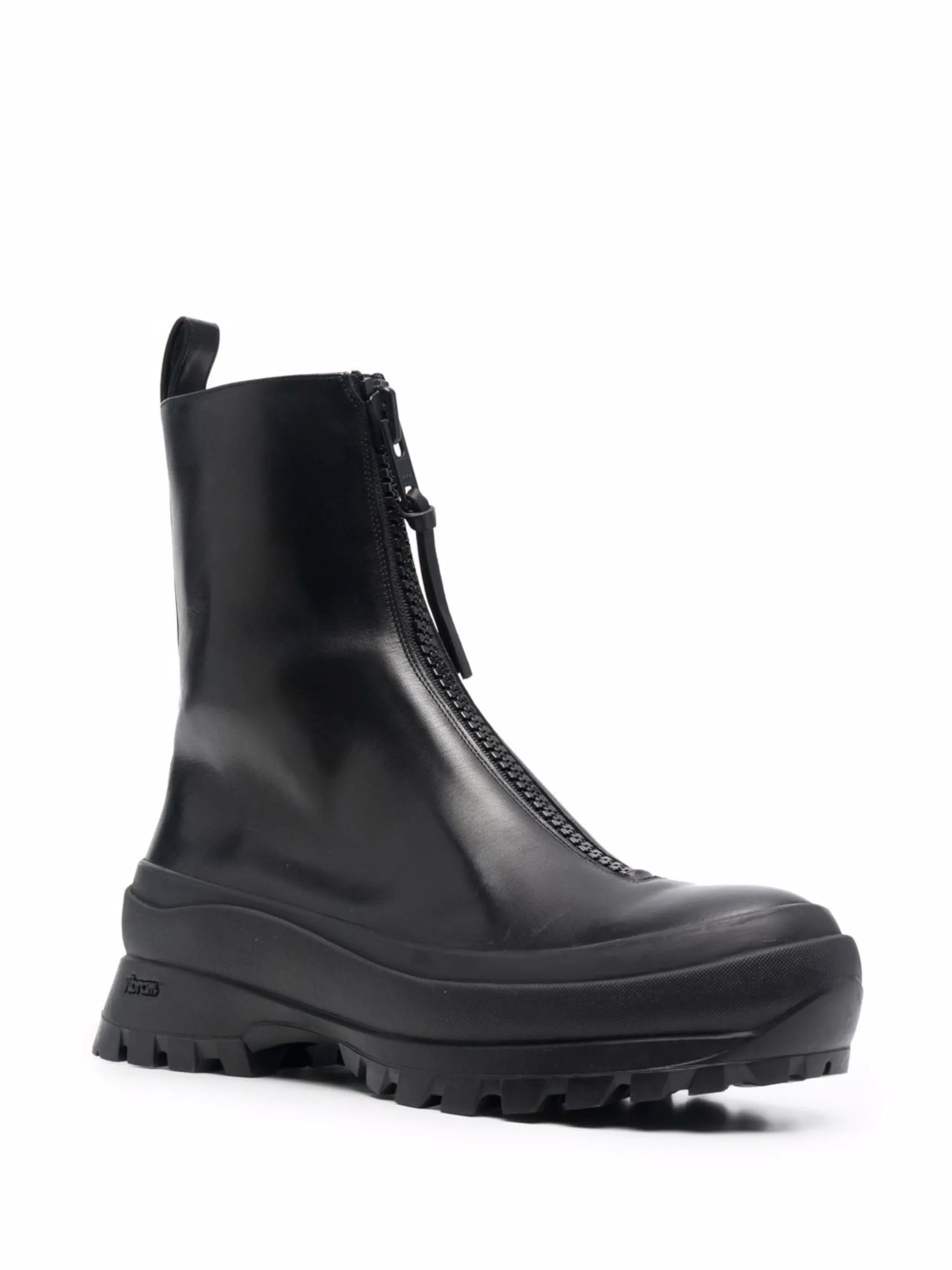 zip-fastening ankle boots