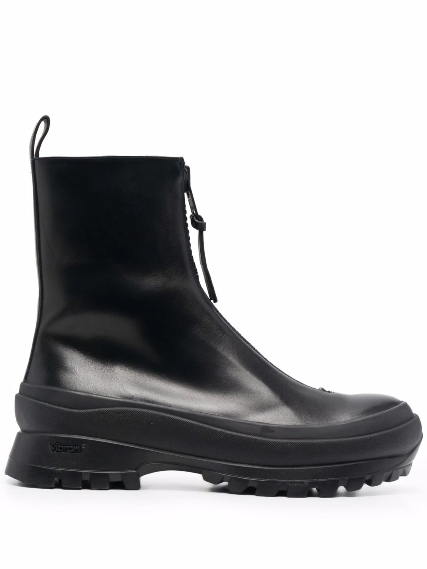 zip-fastening ankle boots