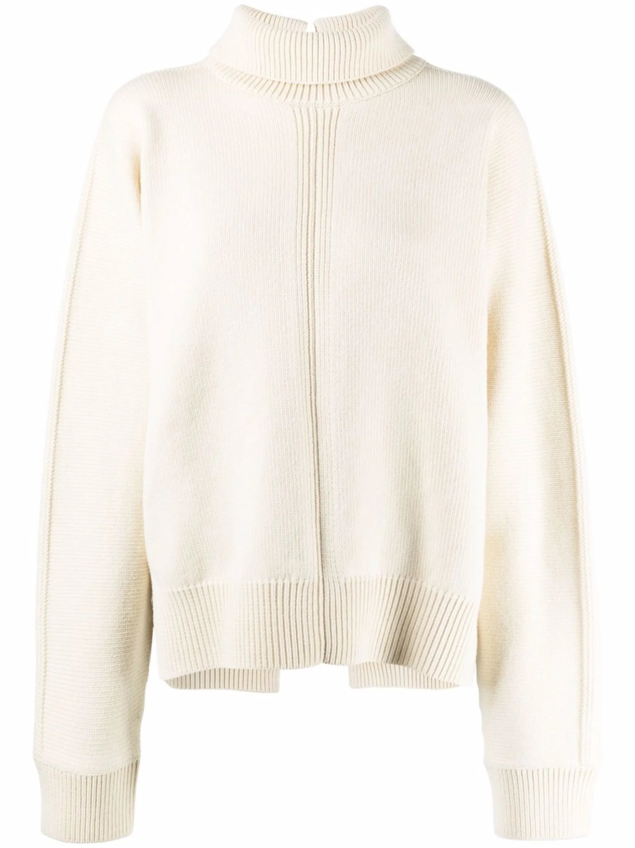 chunky-knit roll neck jumper