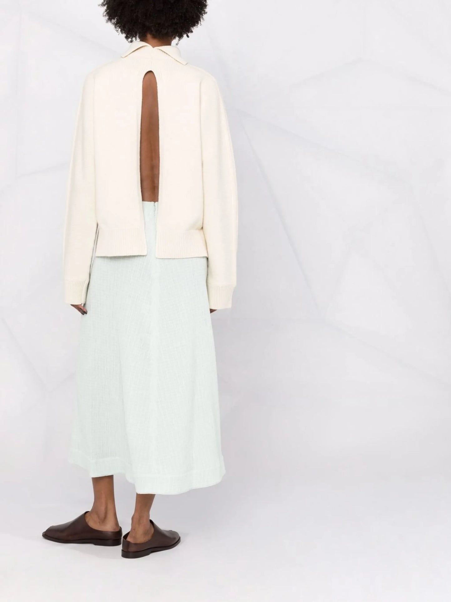 chunky-knit roll neck jumper