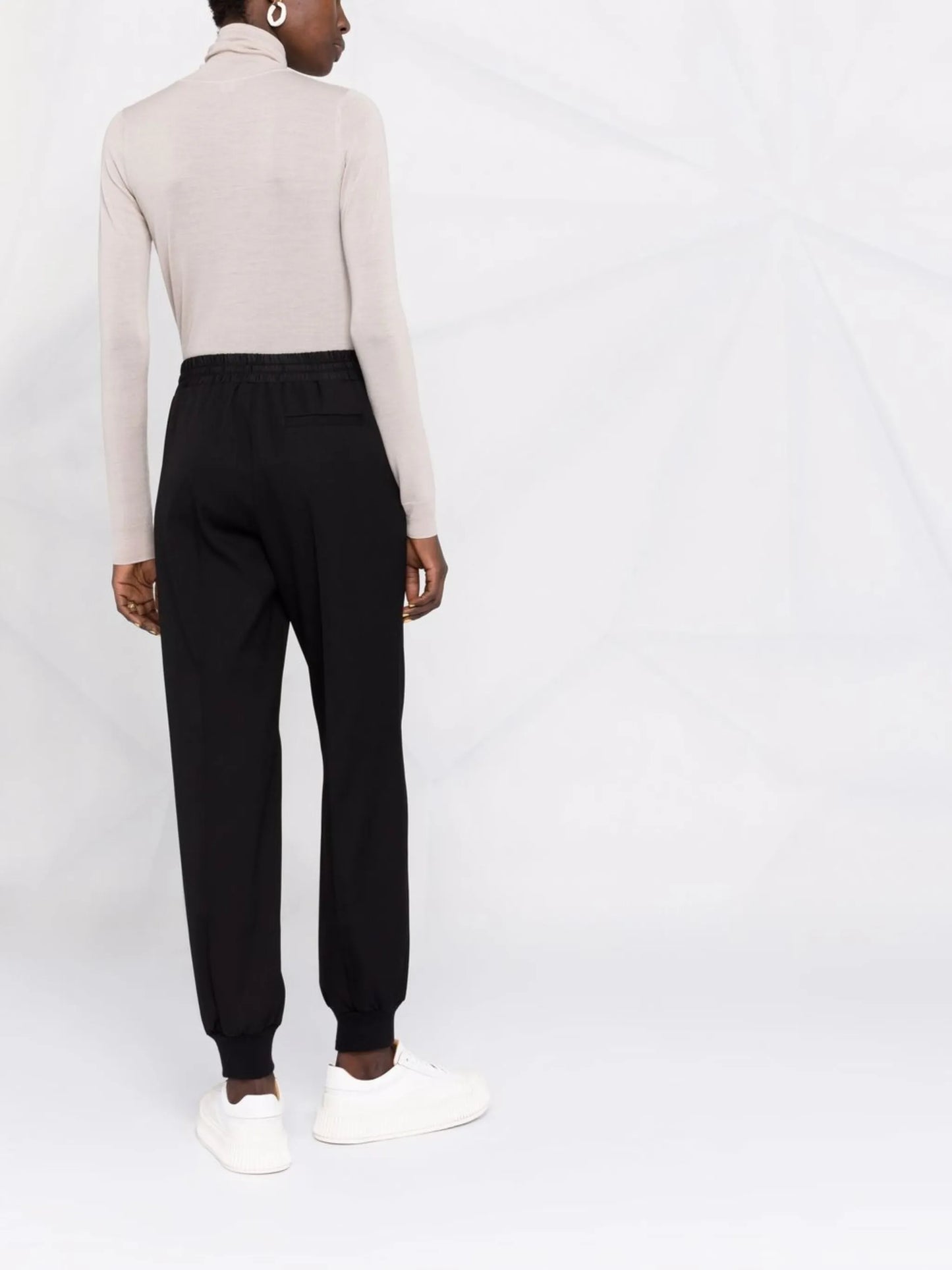 elasticated wool trousers
