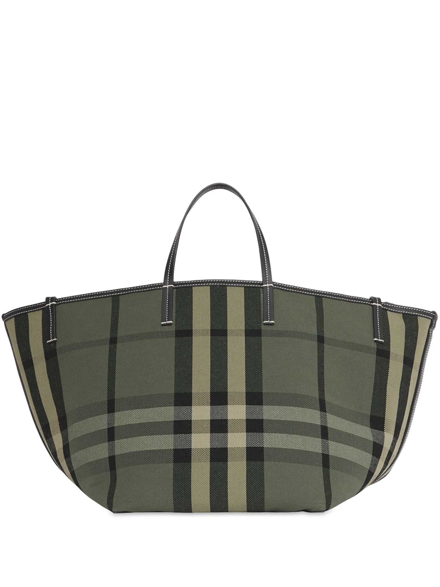 check-print tote bag