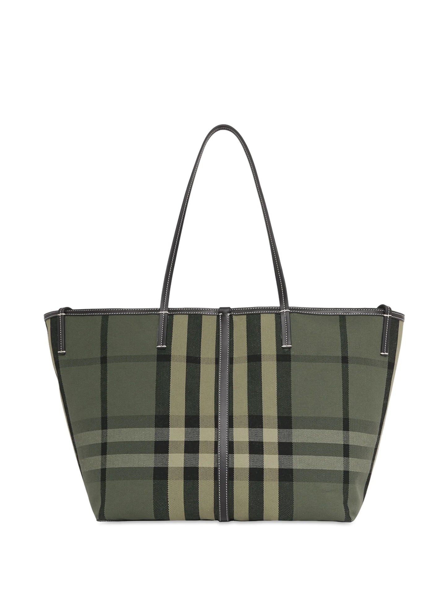 check-print tote bag