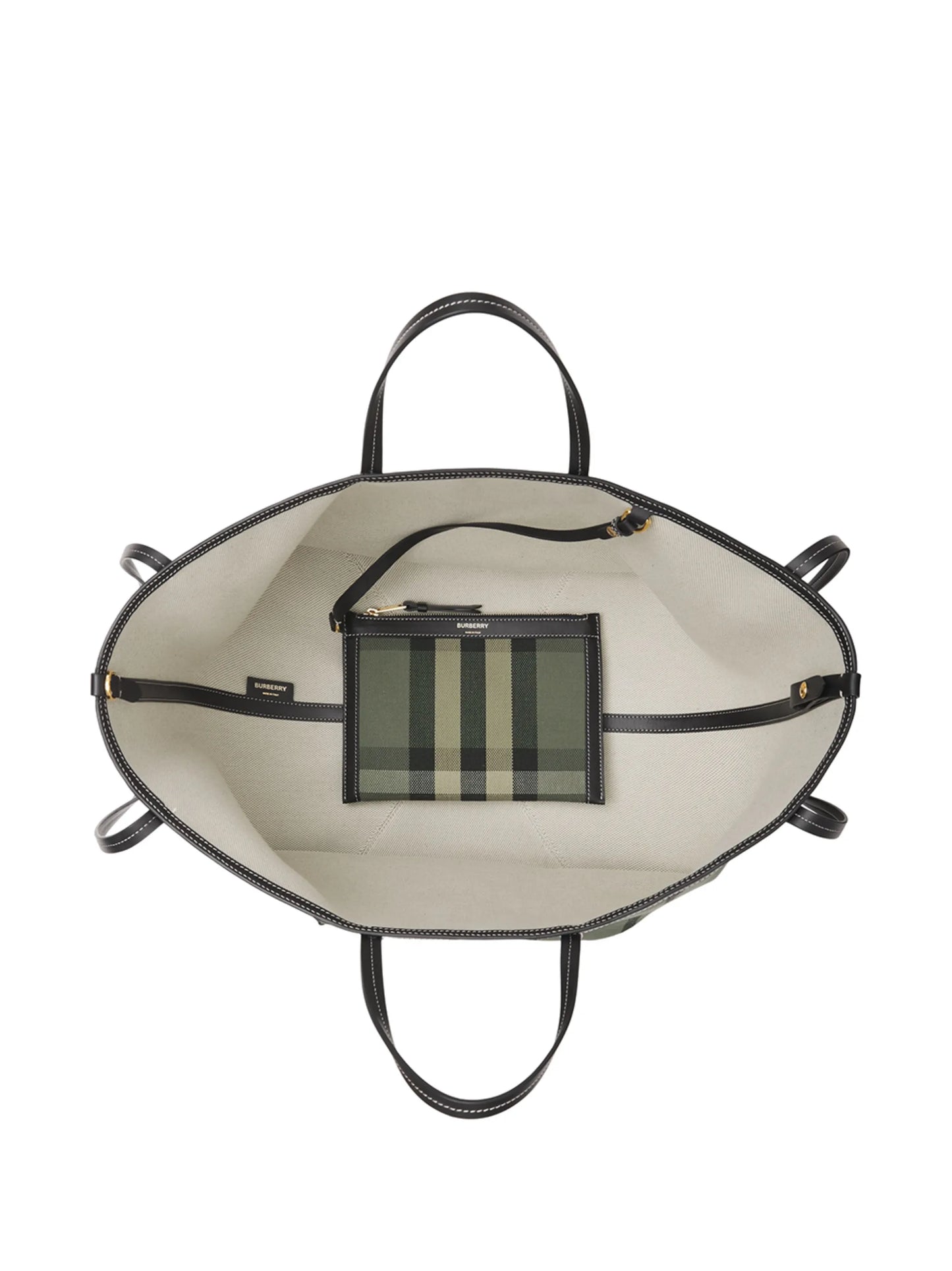 check-print tote bag