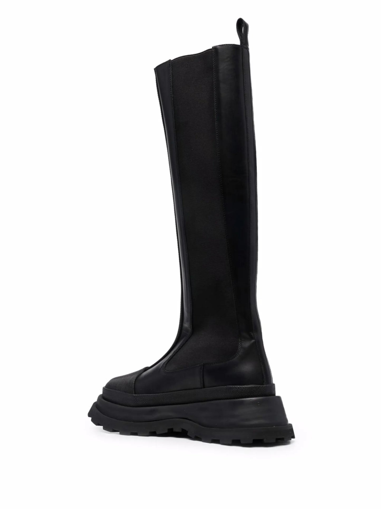 knee-length Chelsea boots