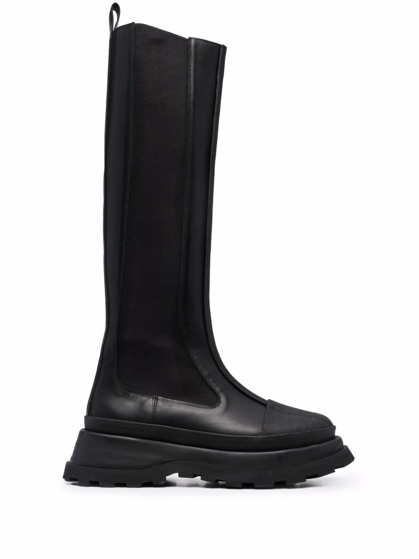 knee-length Chelsea boots